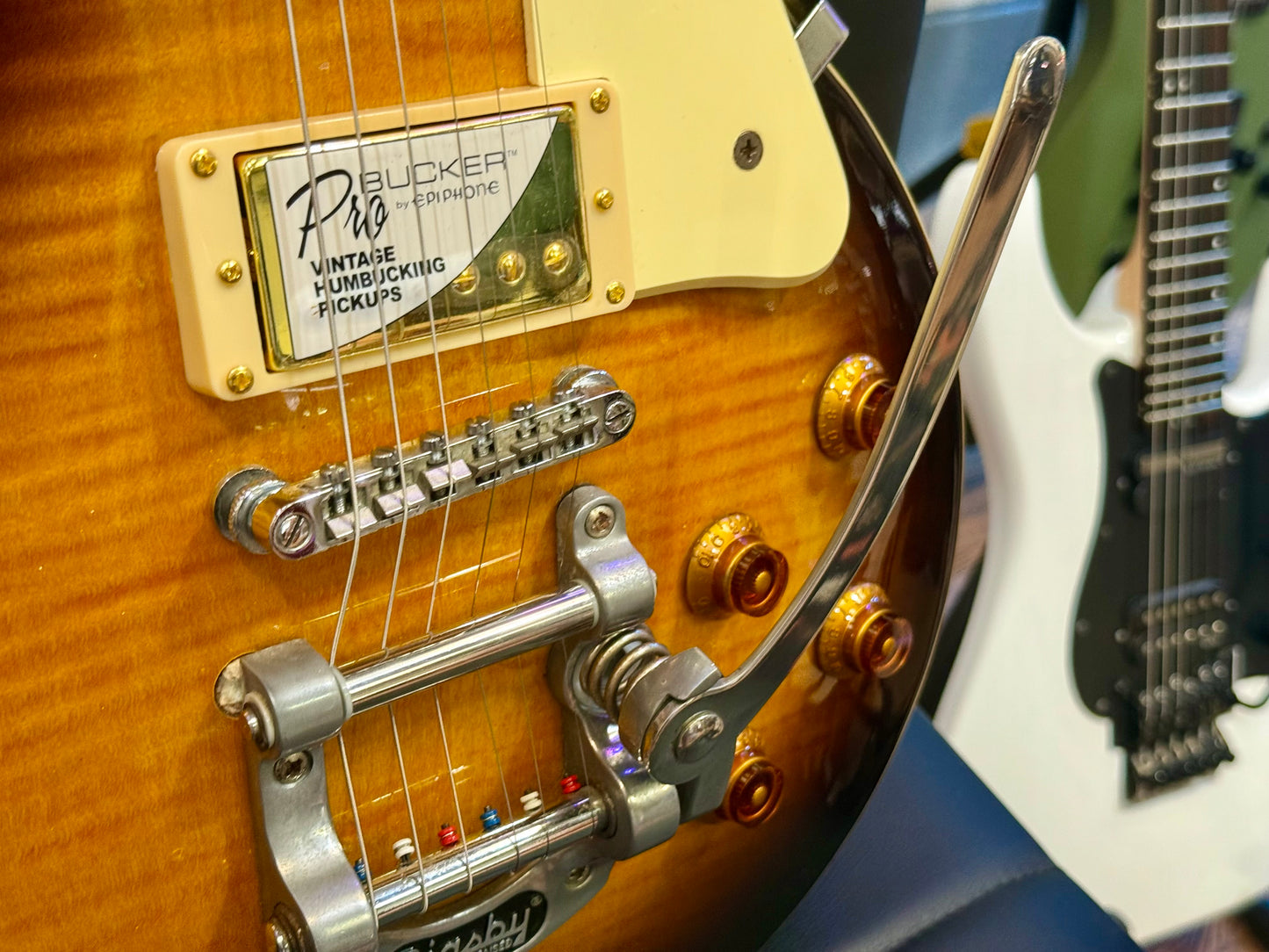 🔥NEW PICKUPS & BIGSBY🔥 Epiphone Les Paul~ 2003 Korean~ Tobacco Burst!