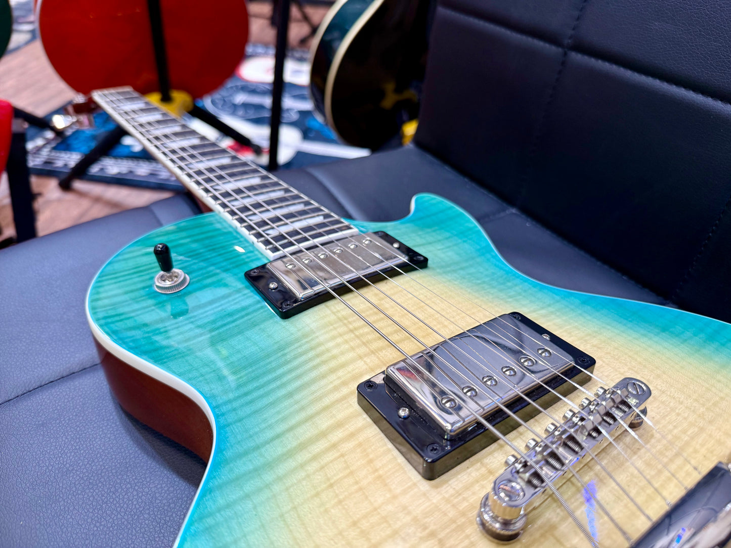🌟 Epiphone Les Paul Modern Figured~ Caribbean Blue Fade~ Inspired By Gibson 🌟