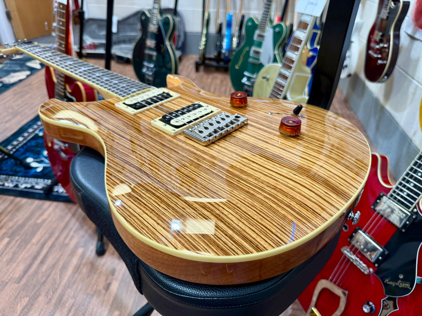 🦓 ZEBRAWOOD LTD EDITION 🦓 PRS SE Custom 24 Exotic~ 2017 Rare Finish~ Coil Tap!