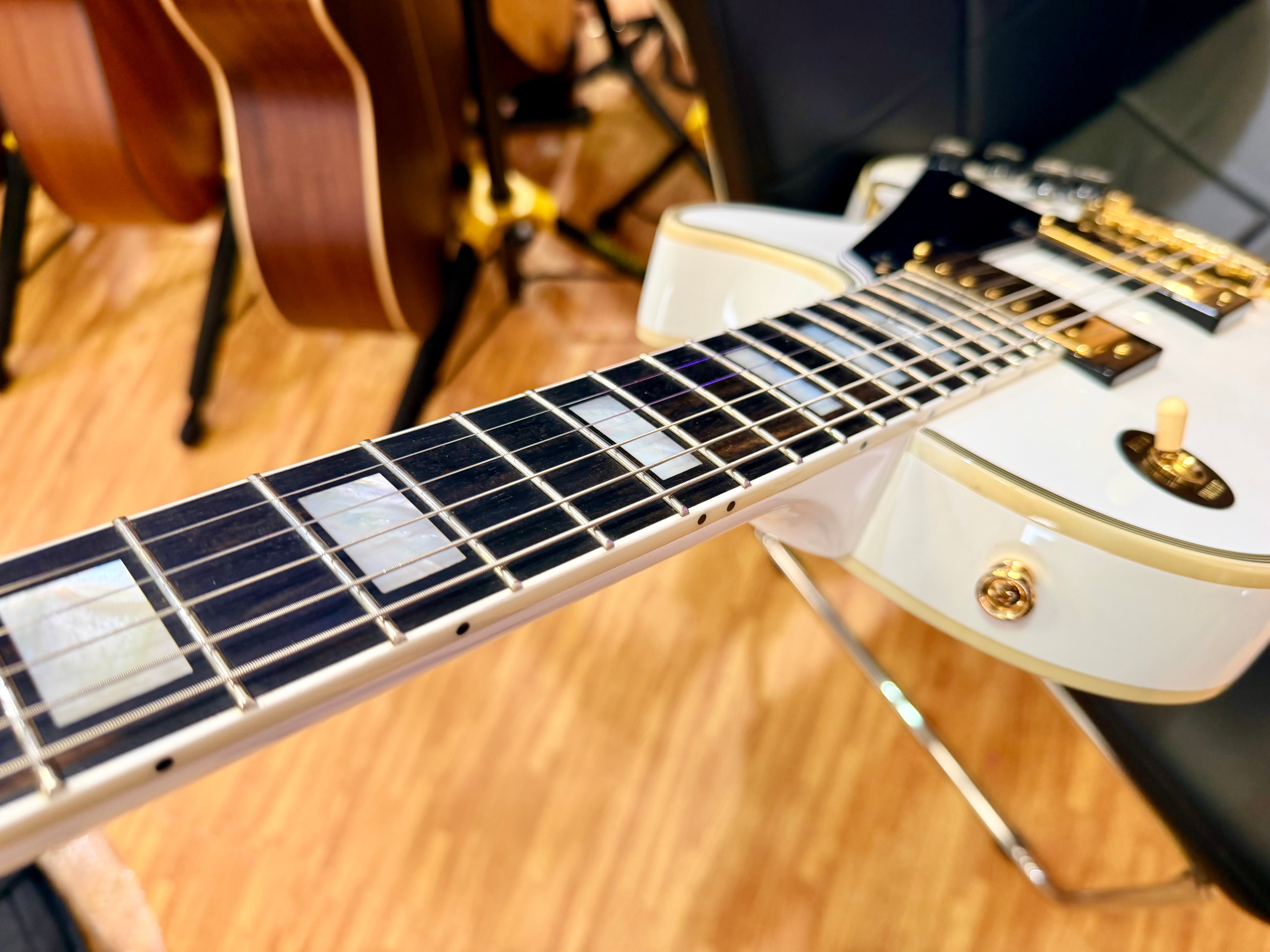 🔥2024🔥 Epiphone Inspired By Gibson Custom Les Paul~ Alpine White~ USA Pickups!