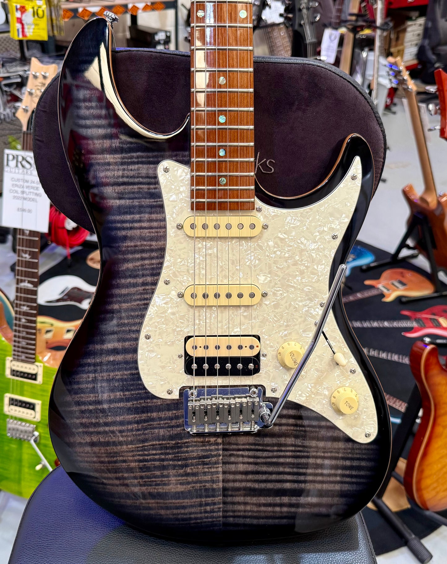 🔥EX DEMO 2024🔥 Sire Larry Carlton S7 FM~ Flamed Maple HSS~ Transperant Black!