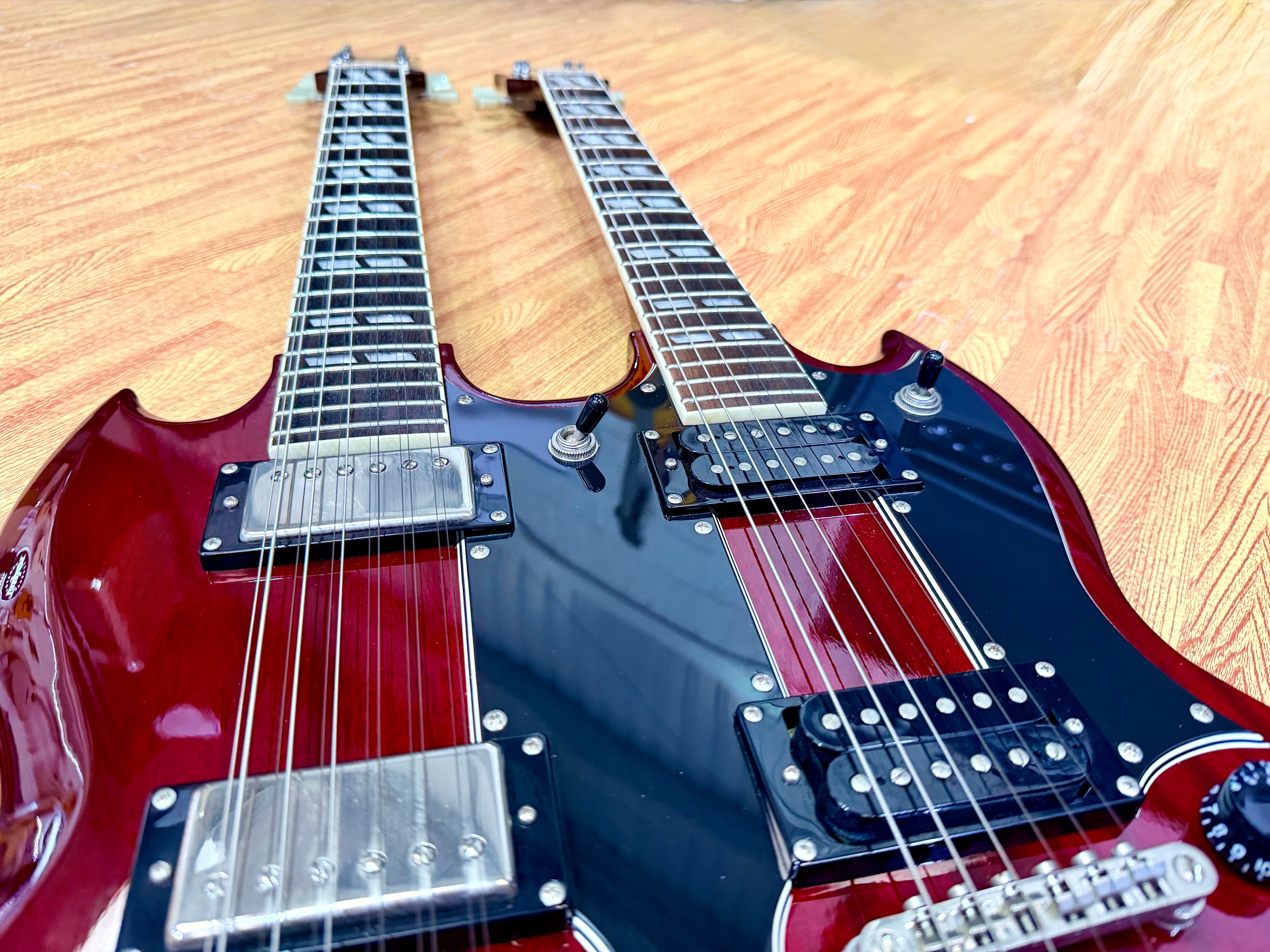 ⚡️RARE⚡️ Epiphone G-1275 Double Neck Cherry~ 2014 Limited Edition 6/12 String!