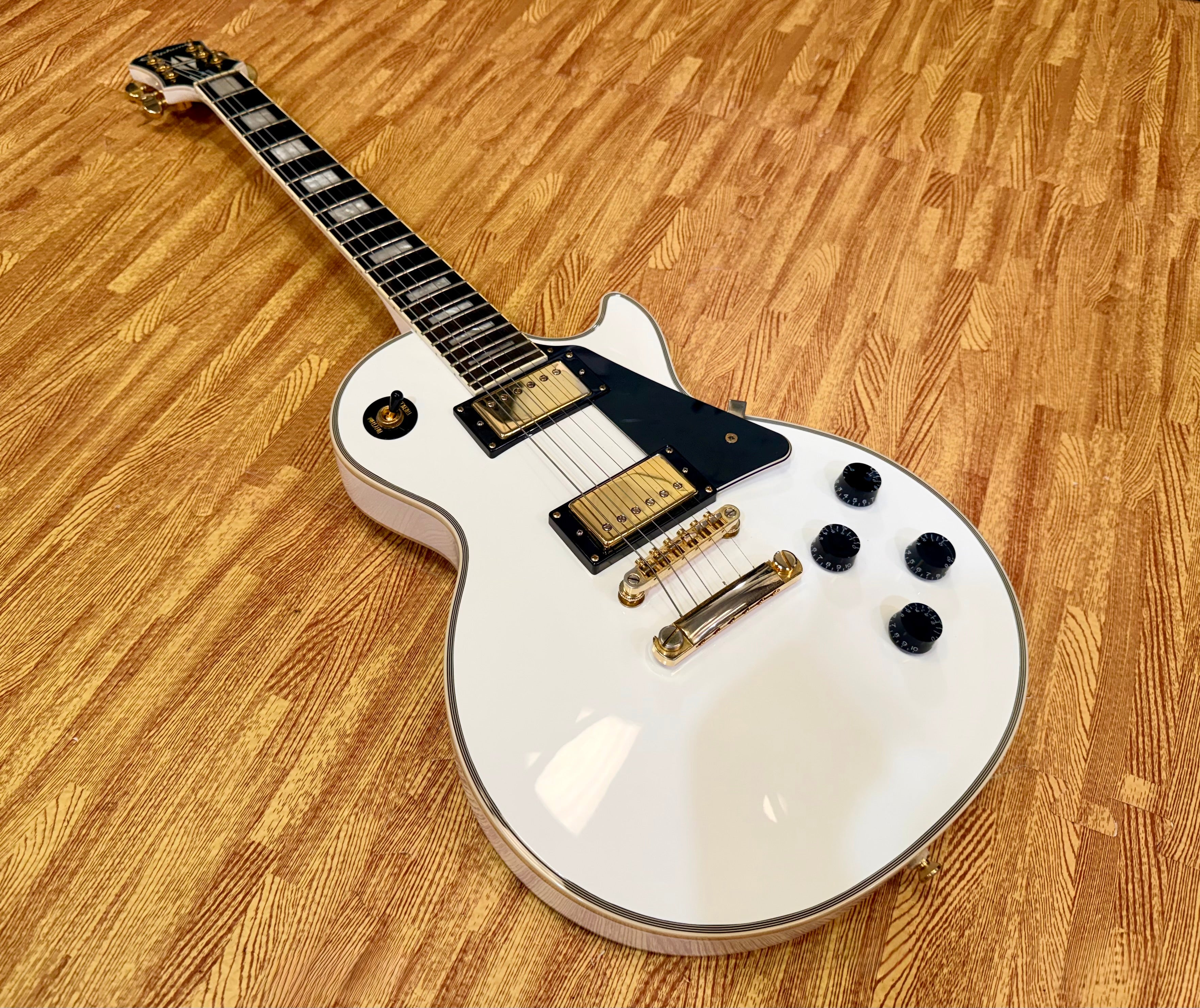 ⚡️7lb⚡️Epiphone Limited Edition Les Paul Custom Lite~ Alpine White & Gold~ 2019!