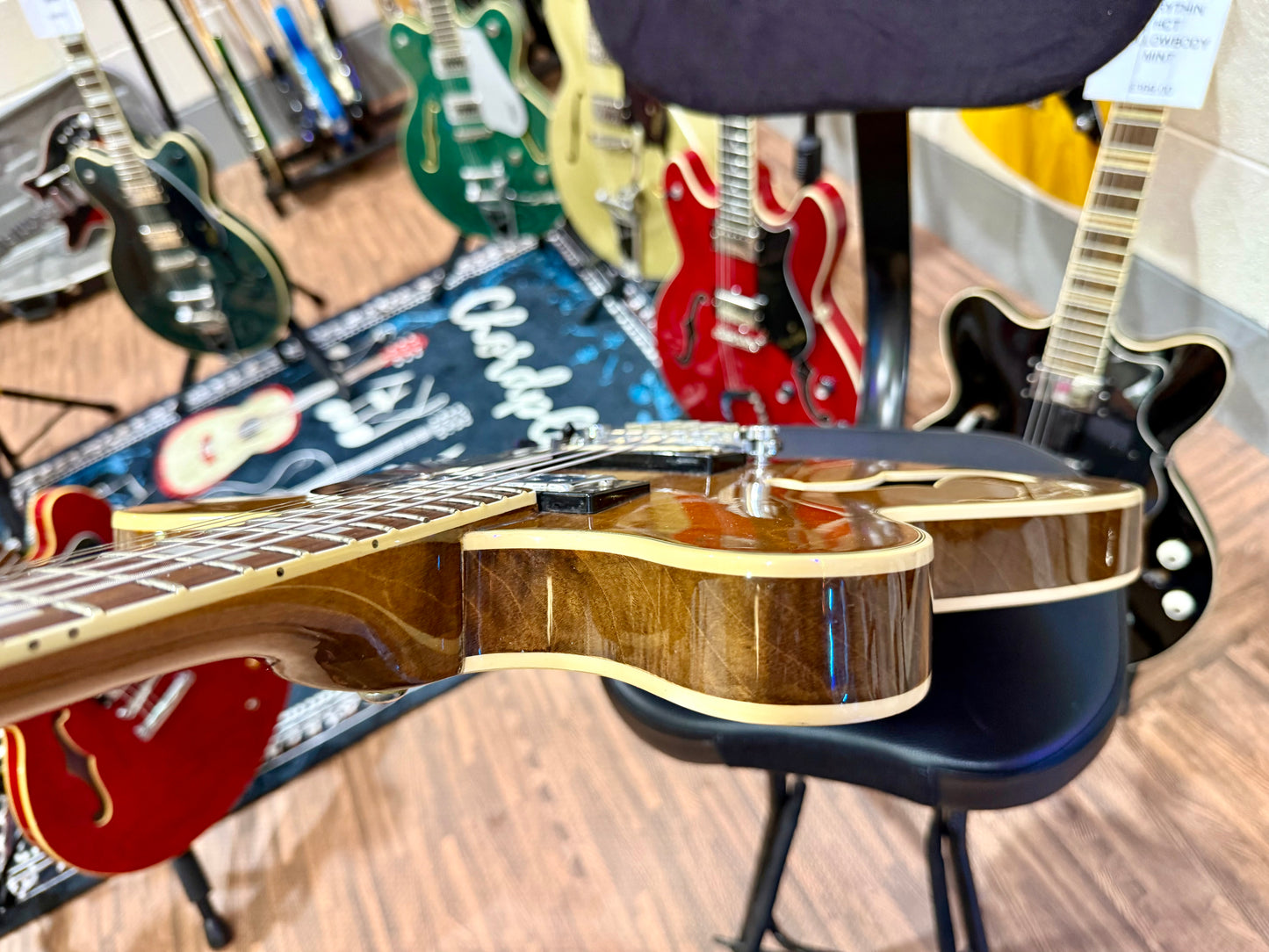 🌟 VINTAGE 1980🌟 Hofner T4ST Hollow-Body Electric Guitar~ West Germany~ Walnut!