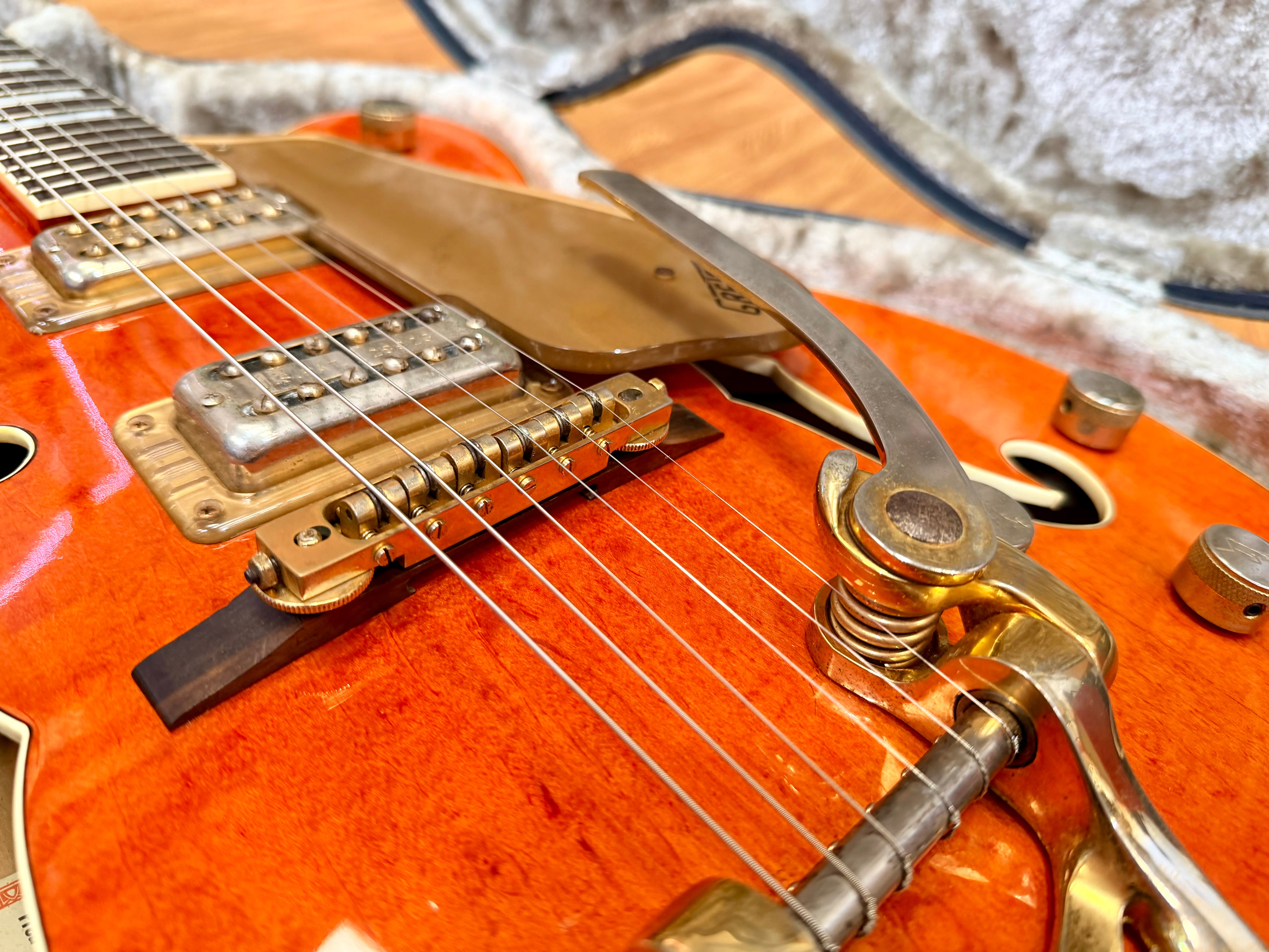 ✨1990✨ Gretsch 6120 Nashville Western Orange MIJ Terada~ Bigsby~ Japan + Case!