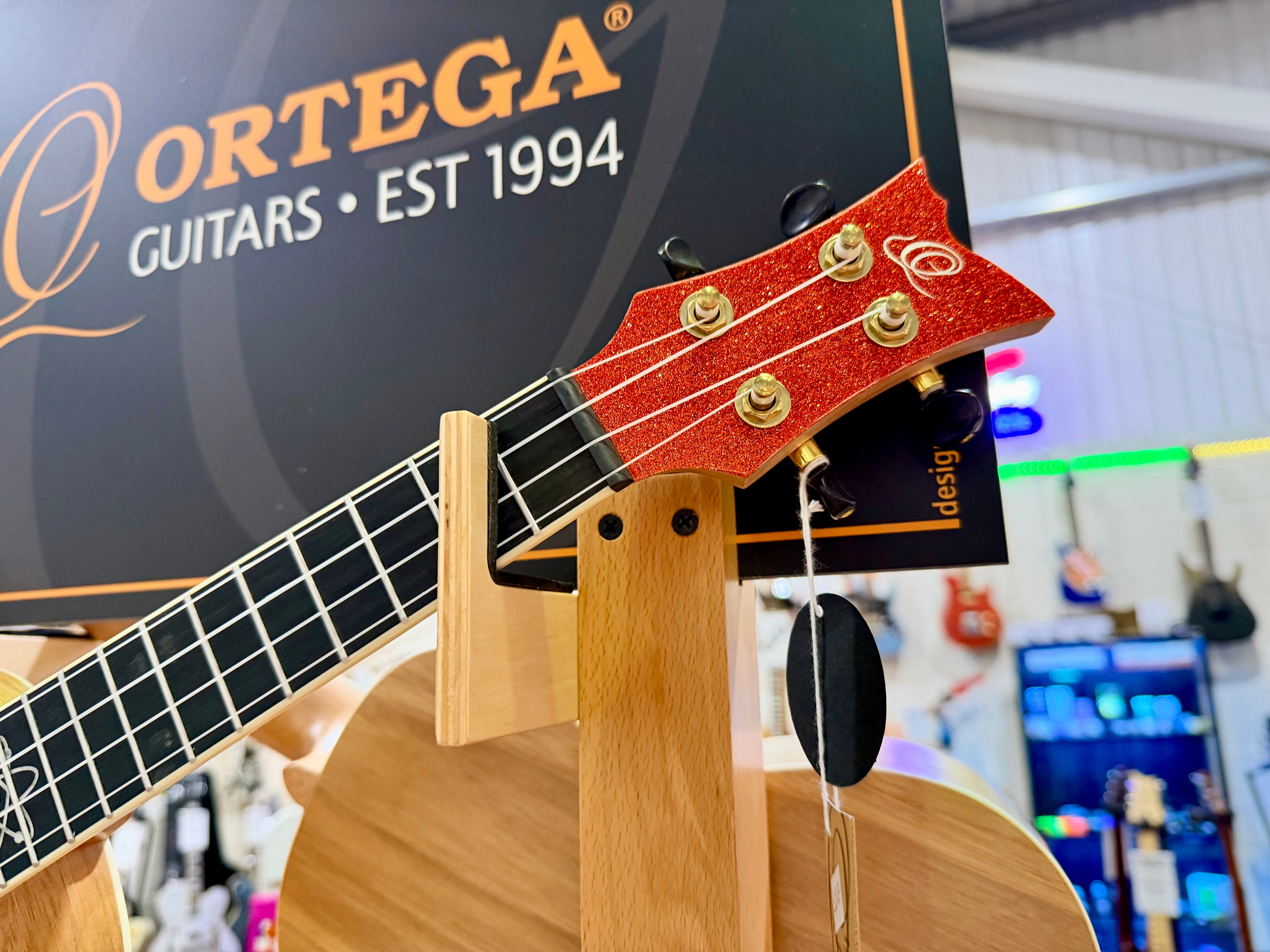 🔥NEW 2025🔥 Ortega Concert Ukulele~ Element Series Metallic Red Sparkle~ Gig Bag