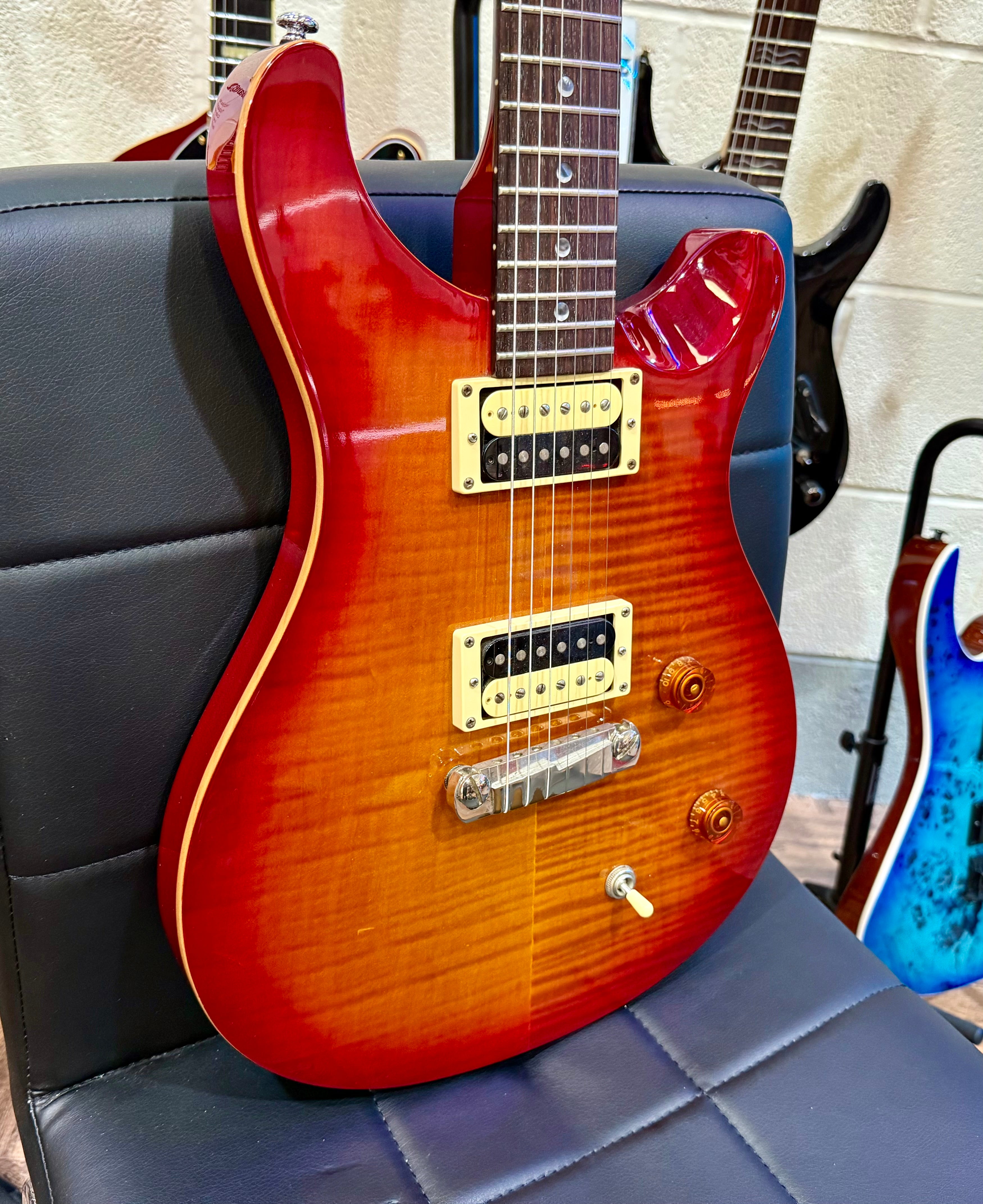 🌟2007 KOREA🌟 PRS SE Custom 22~ Flat Top Model~ Cherry Sunburst~ Moon Inlays!