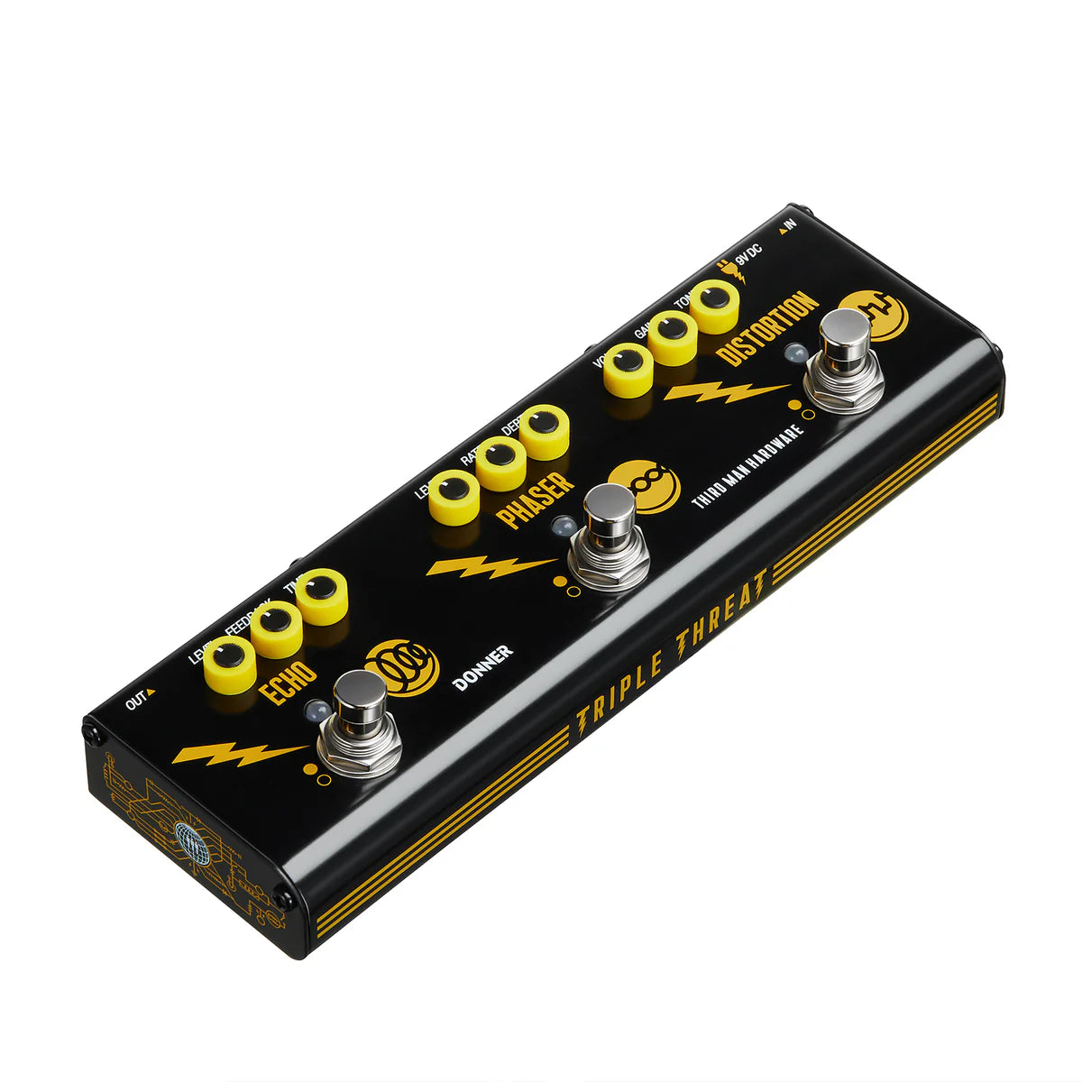 ⚡️ Donner x Third Man Hardware~ Jack White~ Triple Threat~ Multi Effects Pedal ⚡️