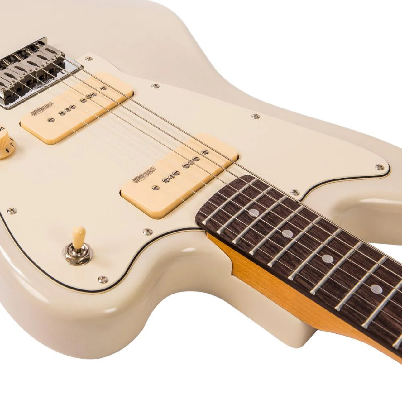 🎸NEW Vintage V65 ReIssued Series Hard Tail Electric Guitar ~ Soapbar~ Blonde 🎸