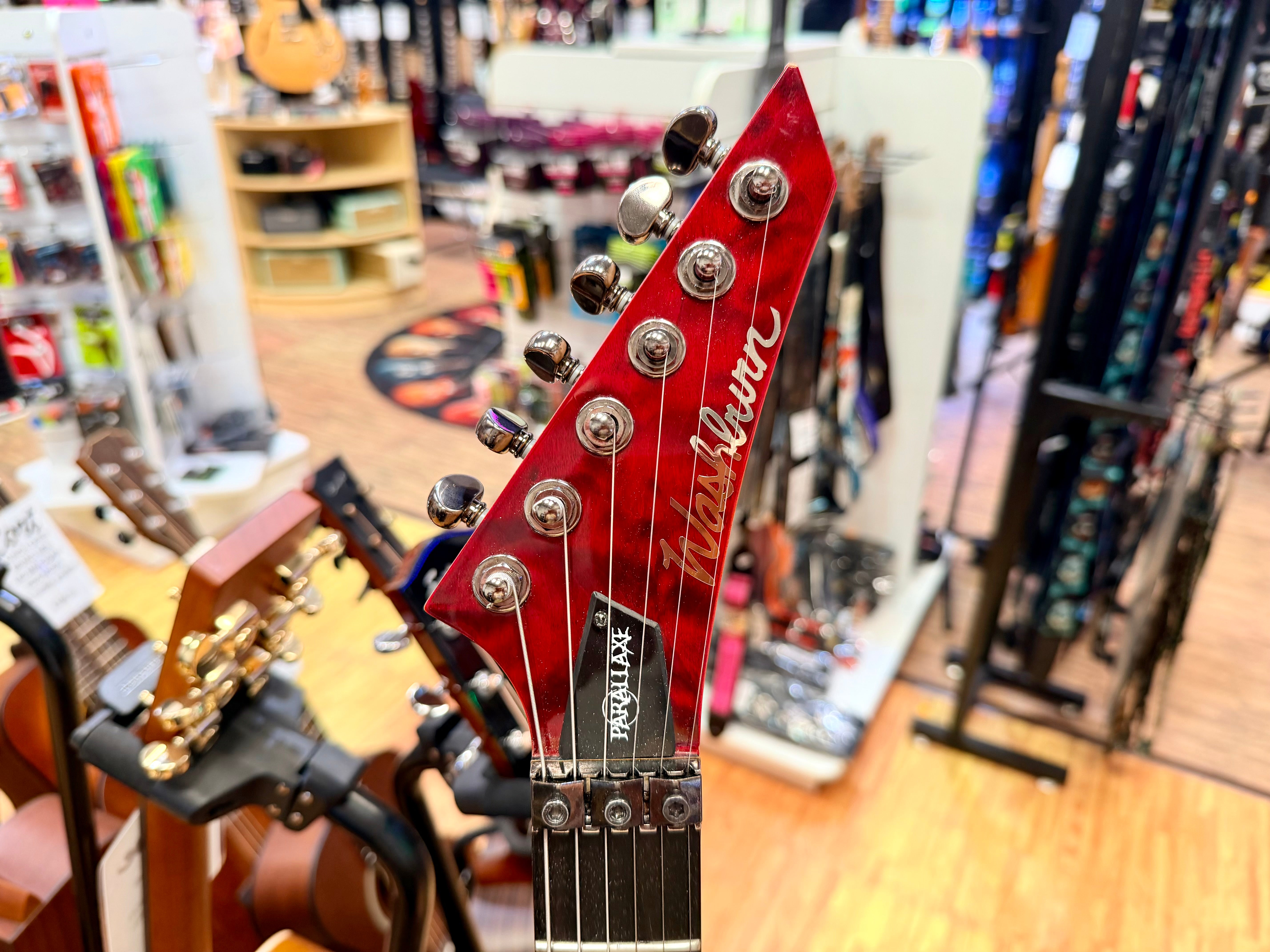 🔥RARE🔥 Washburn Parallaxe PXS10FRQTR Floyd Rose~ Seymour Duncan~ 2014~ Red