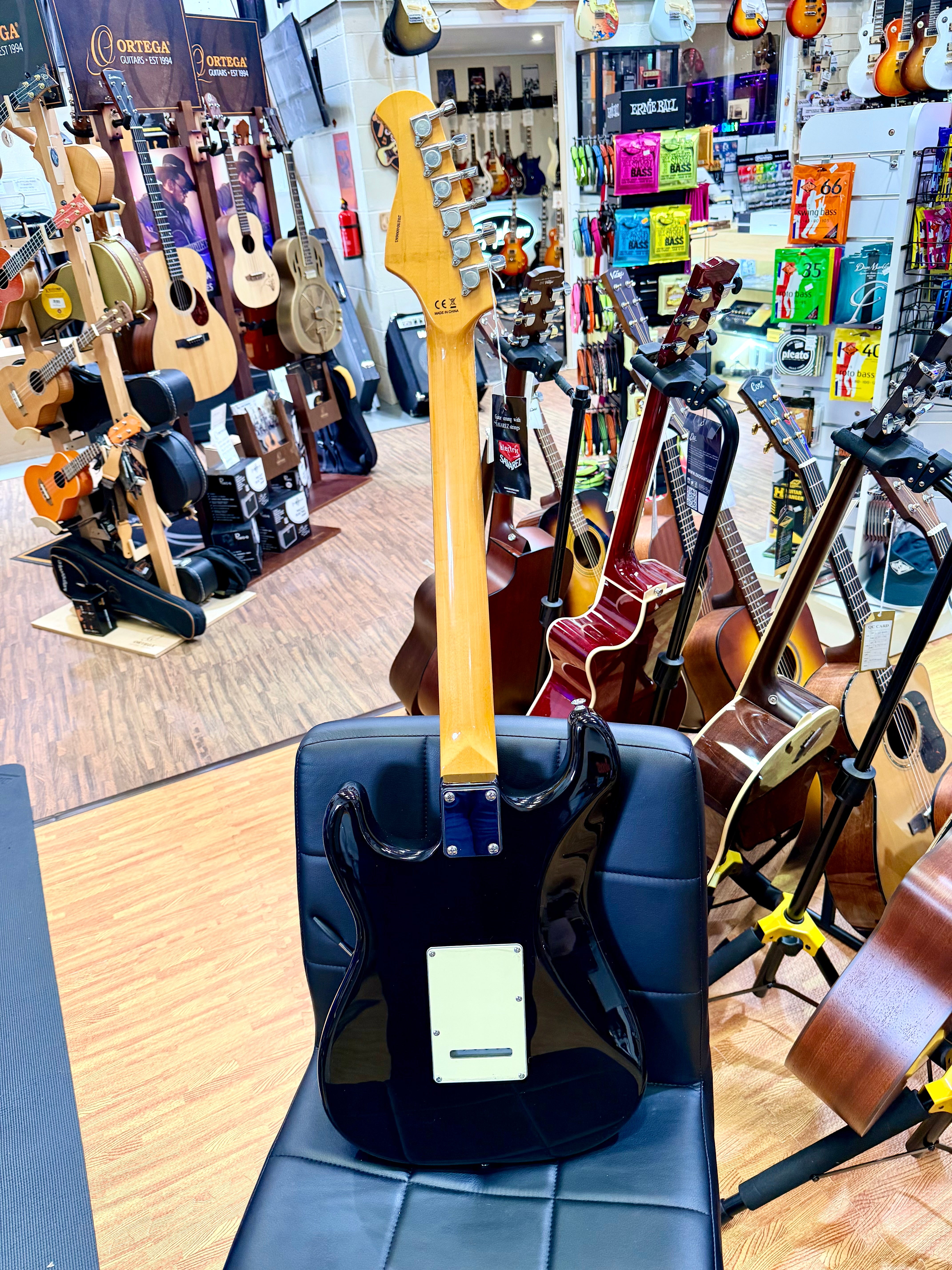 🔥NEW🔥 Prodipe ST93 Trans Black HSS Electric Guitar~ Flamed Maple~ Alder Body!
