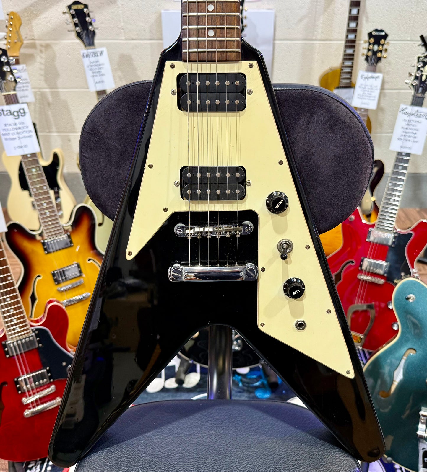 🔥KOREA 2000🔥 Epiphone ‘67 Reissue Flying V In Black/Ebony~ By Gibson~ RARE!