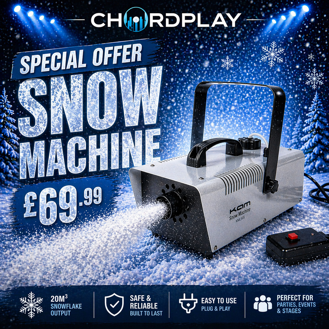 ❄️SPECIAL OFFER ❄️ KAM SNOW MACHINE~ BRAND NEW~ KML505