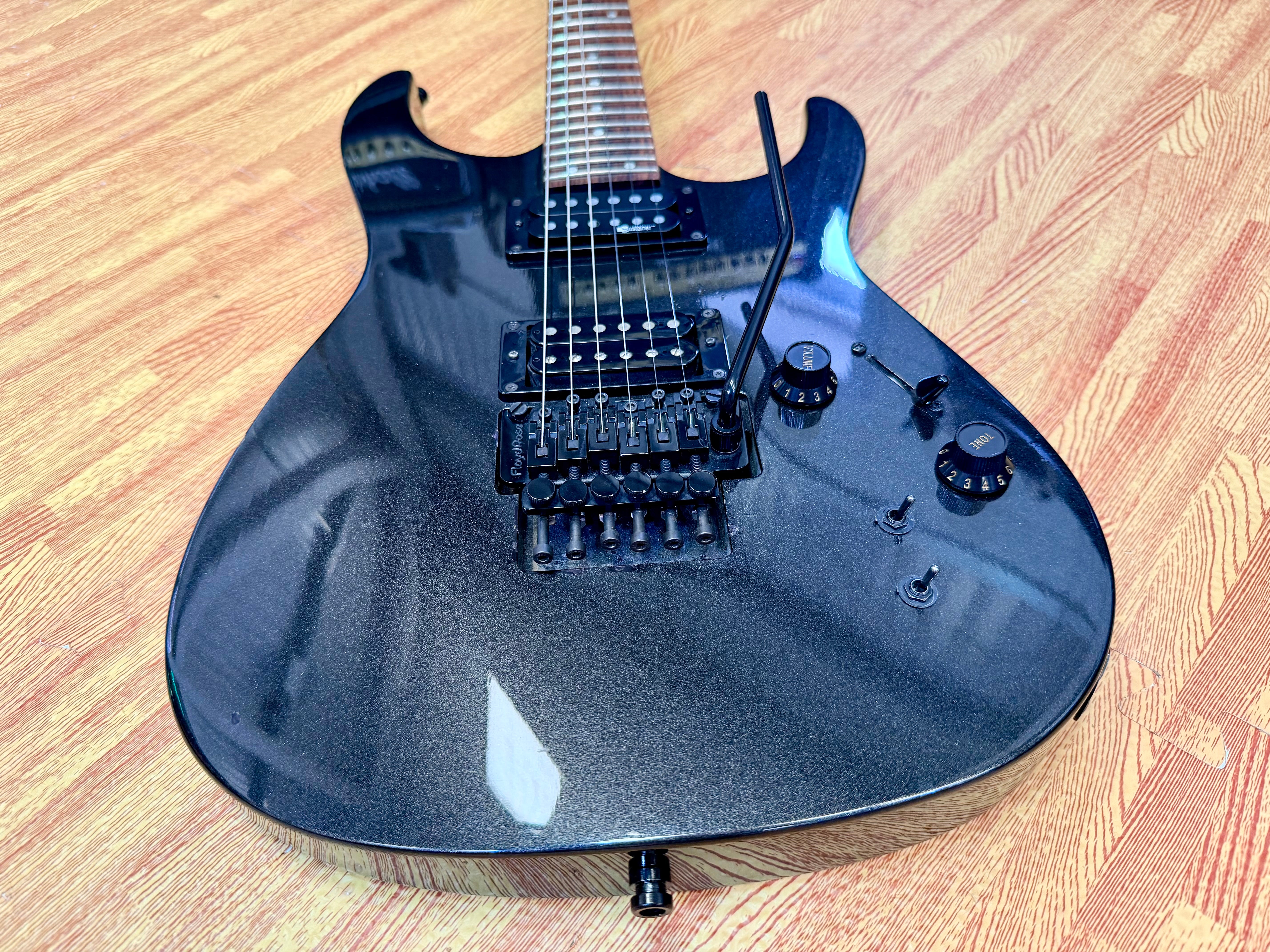 🔥RARE🔥 2005 Fernandes Revolver Pro Sustainer~ Floyd Rose~ Metallic Gunmetal!