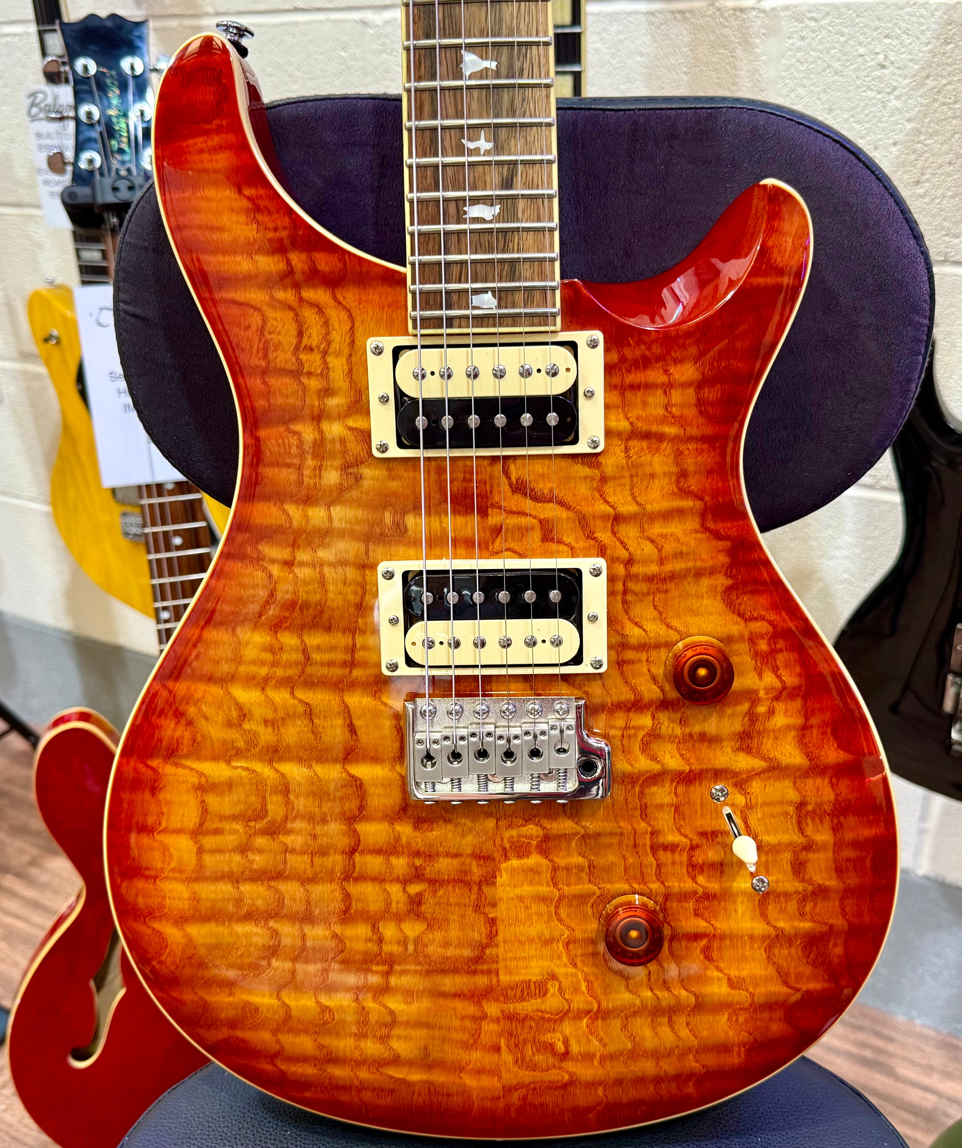 🔥LIMITED EDITION🔥 PRS SE Custom 24 Burled Ash~ Vintage Sunburst~ 2019~ RARE!