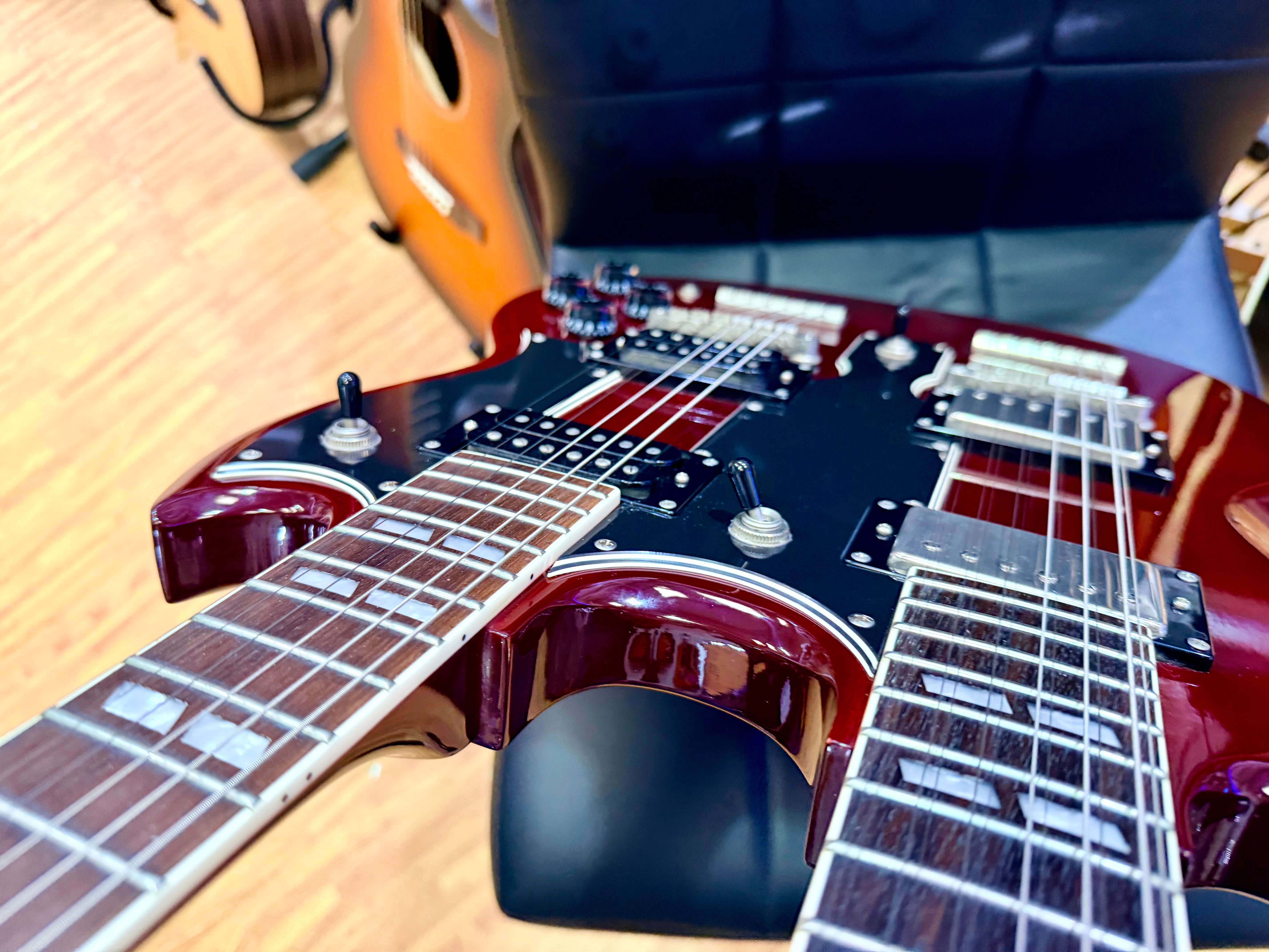 ⚡️RARE⚡️ Epiphone G-1275 Double Neck Cherry~ 2014 Limited Edition 6/12 String!