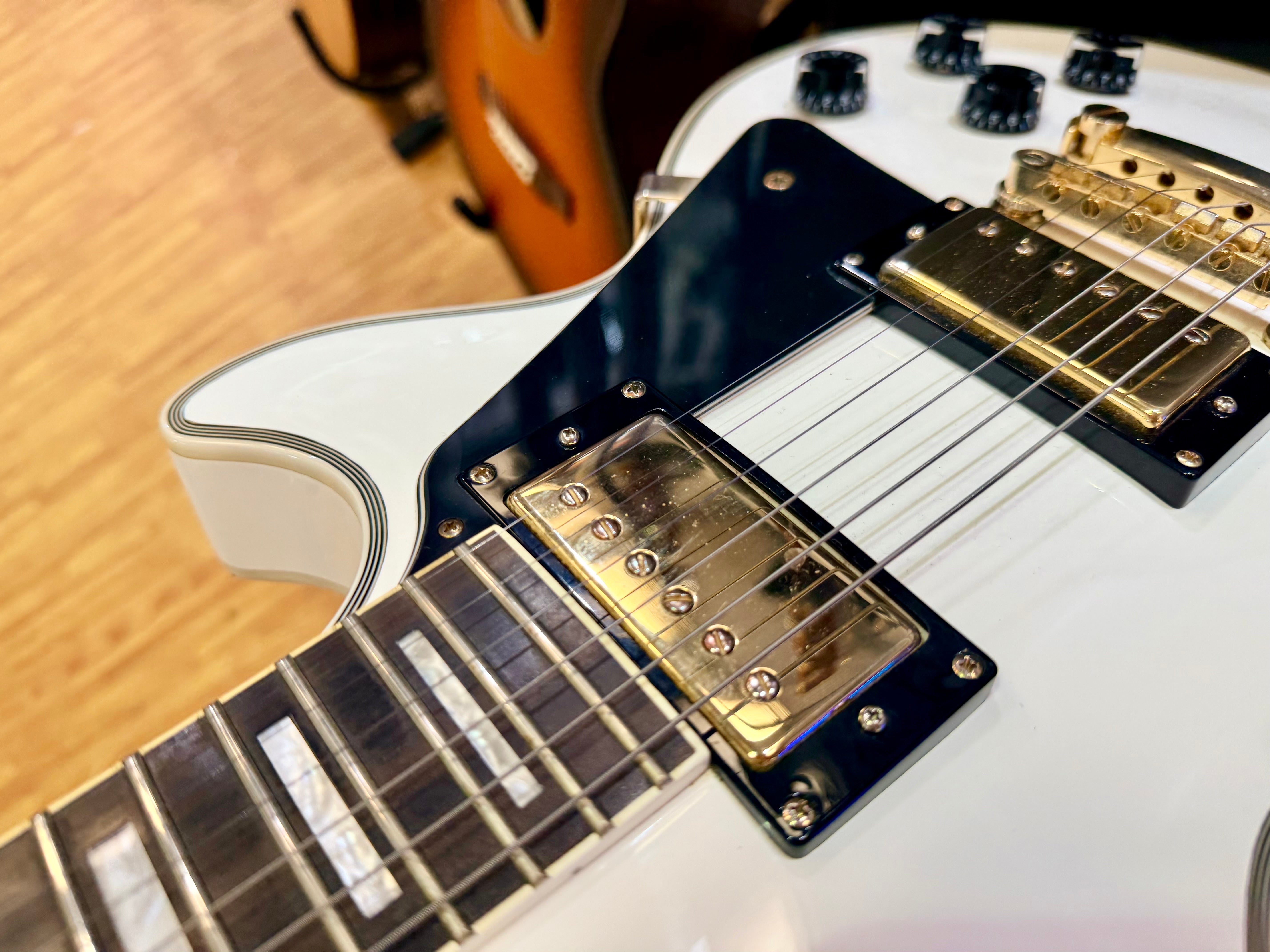 ⚡️7lb⚡️Epiphone Limited Edition Les Paul Custom Lite~ Alpine White & Gold~ 2019!