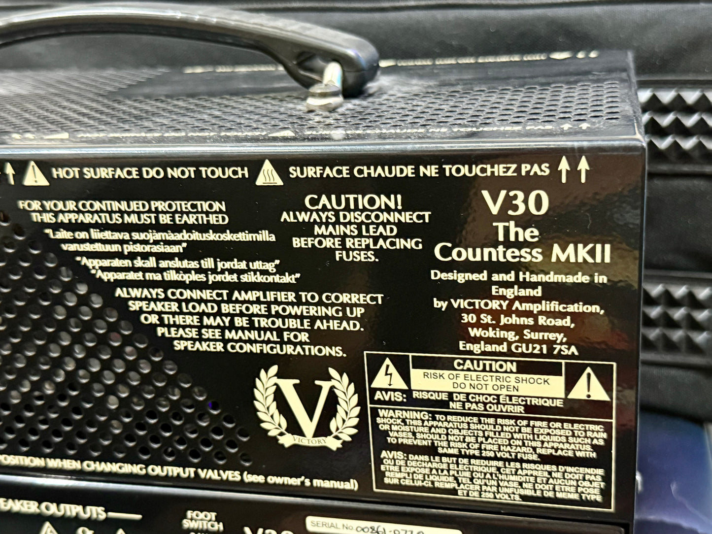 🎸MINT🎸 Victory V30 The Countess MKII Lunchbox Amplifier Head~ Bag & F/Switches