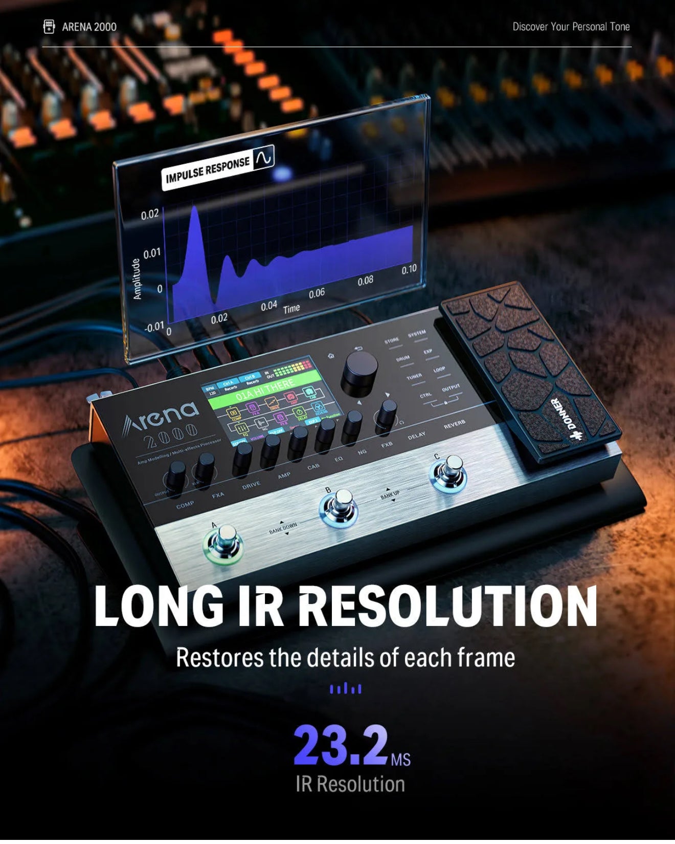 🎸 Donner Arena 2000 Multi-Effects Pedal~ Amp Modelling~ 278 Effects~ IR Loader 🎸