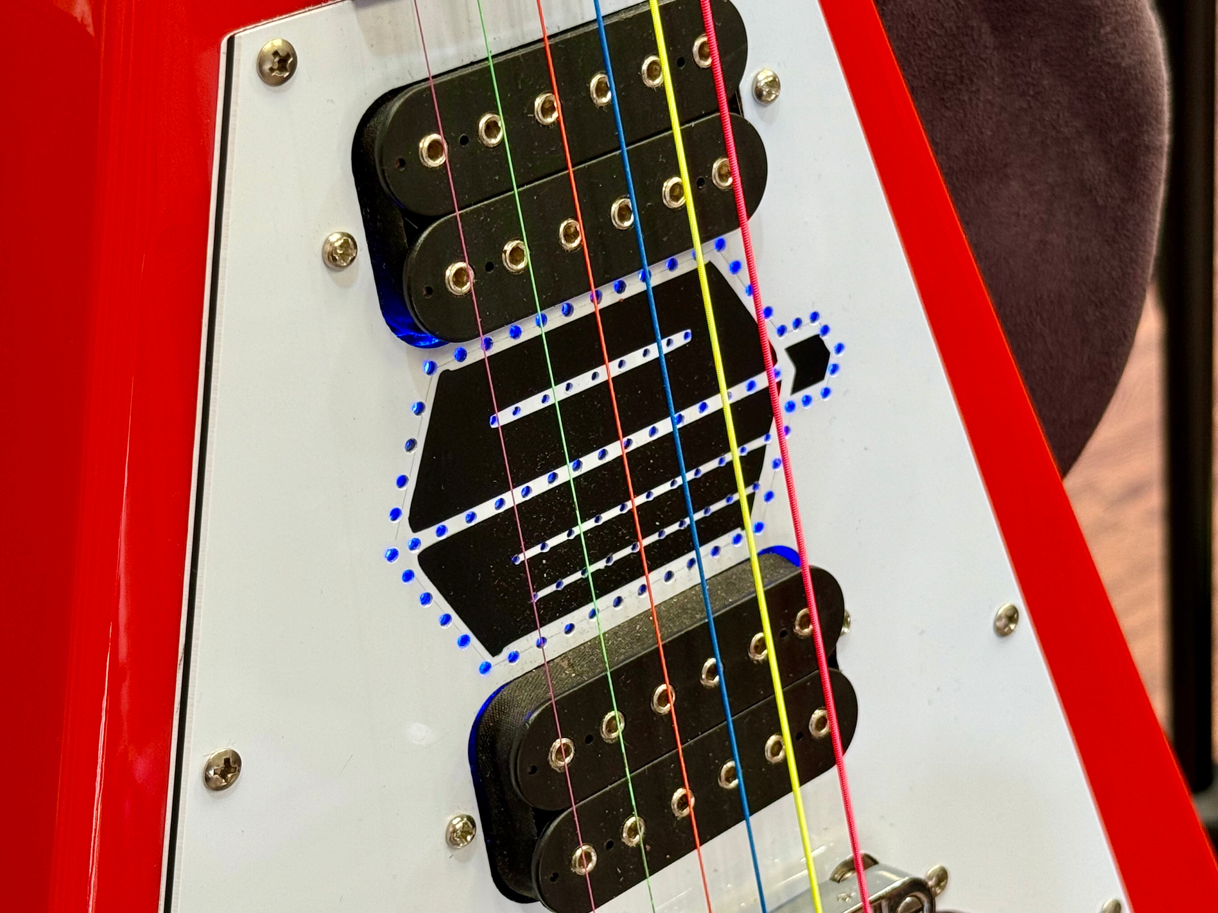 🔥DR WHO🔥 Custom Flying V Left Handed Guitar~ Doctor Who Tardis Lights~ Lefty!