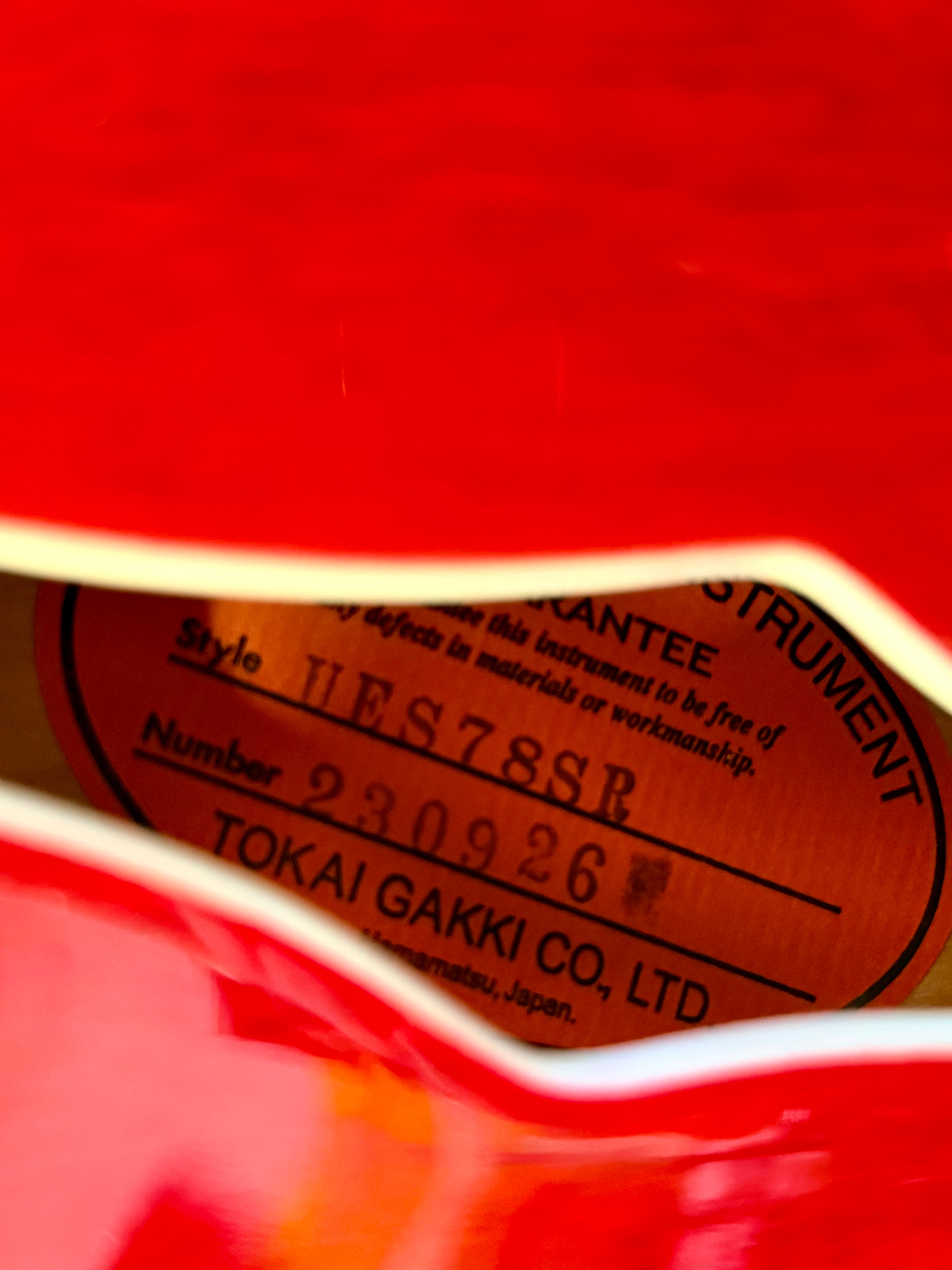 🌟BRAND NEW🌟 Tokai UES78 SR Semi Hollow Body~ See-Through Red~ ‘335’ Style!