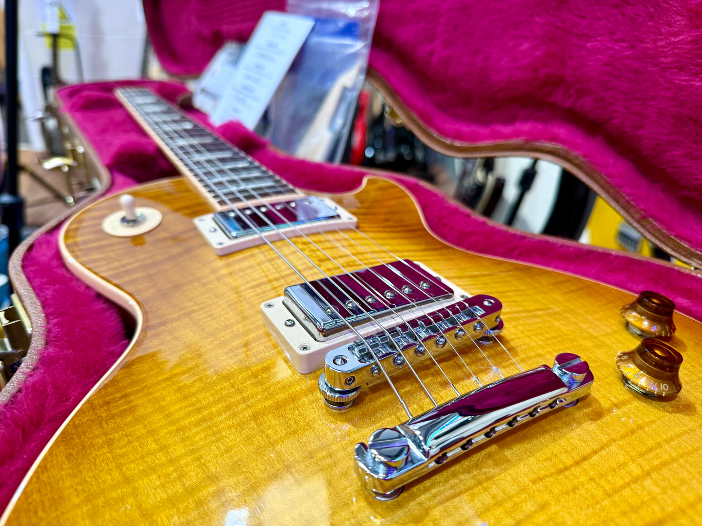🔥2016 USA🔥 Gibson Les Paul Standard Honeyburst~ AAA Flame~ Hard Case & Candy!