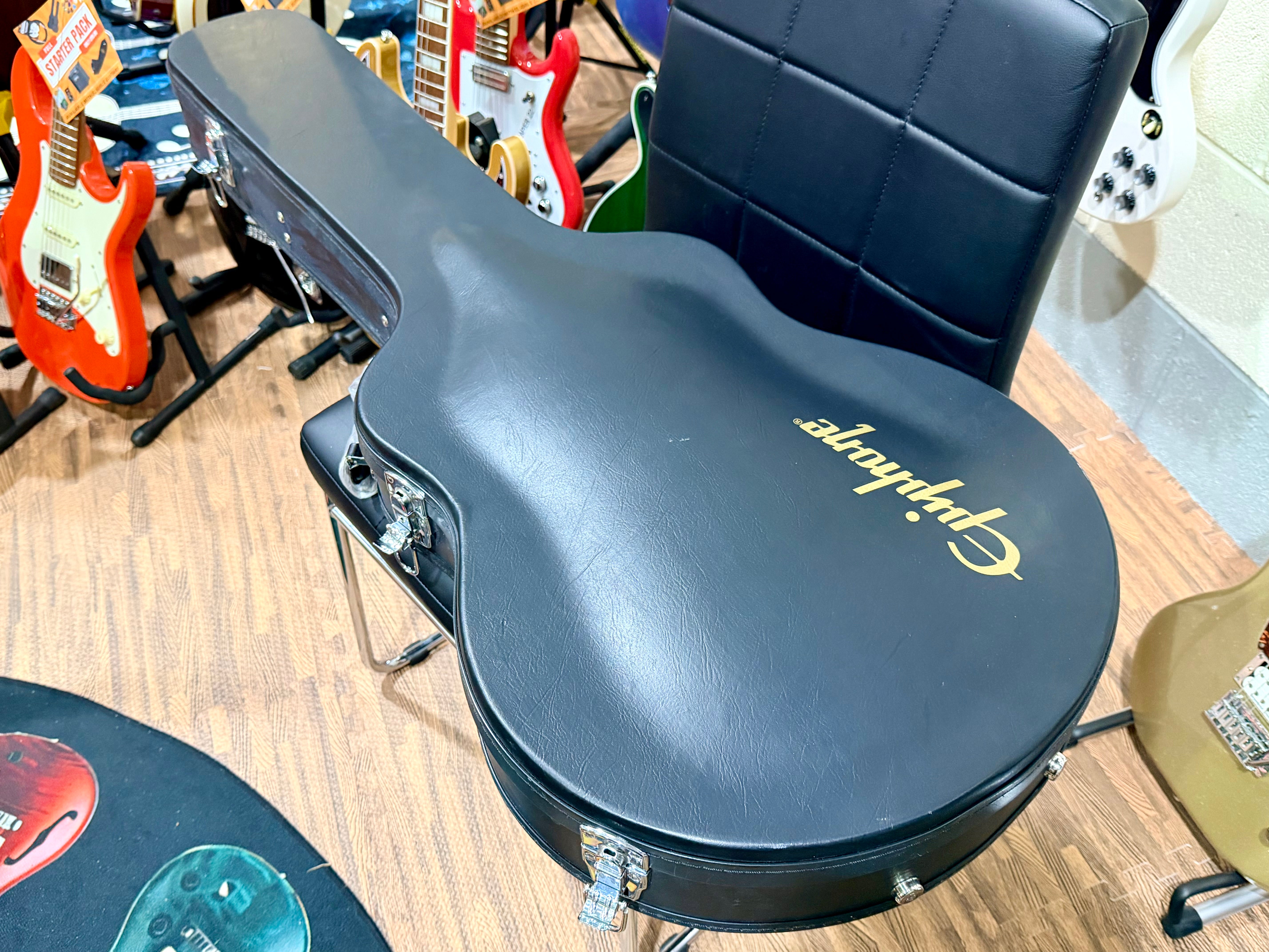 🌟MINT 2021🌟 Epiphone Sheraton II Pro Hollowbody~ Ebony Black + Hard Case!