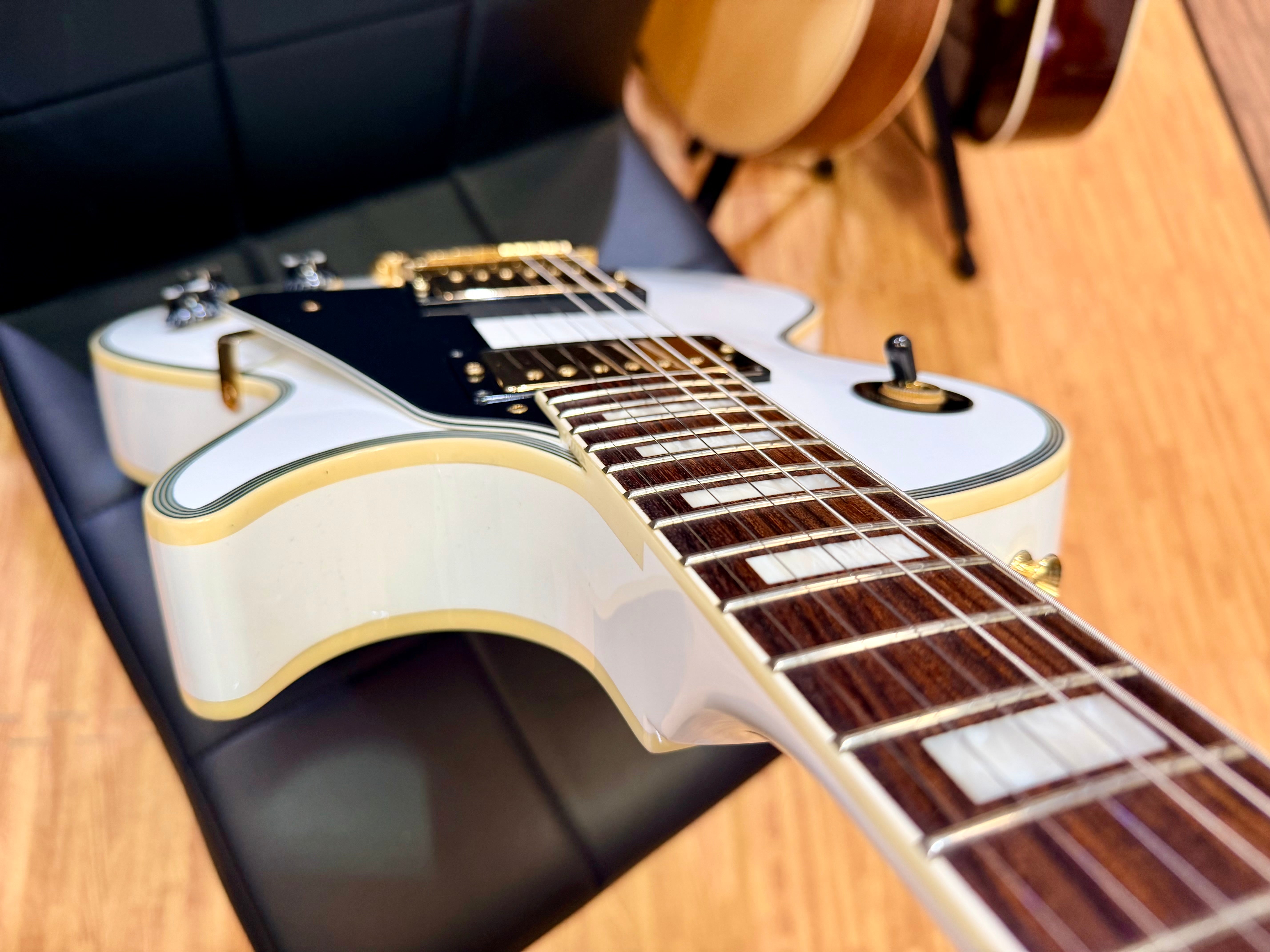 ✨2013✨ Burny SRLC-55 Les Paul Custom~ Alpine White~ Japanese Domestic Import!