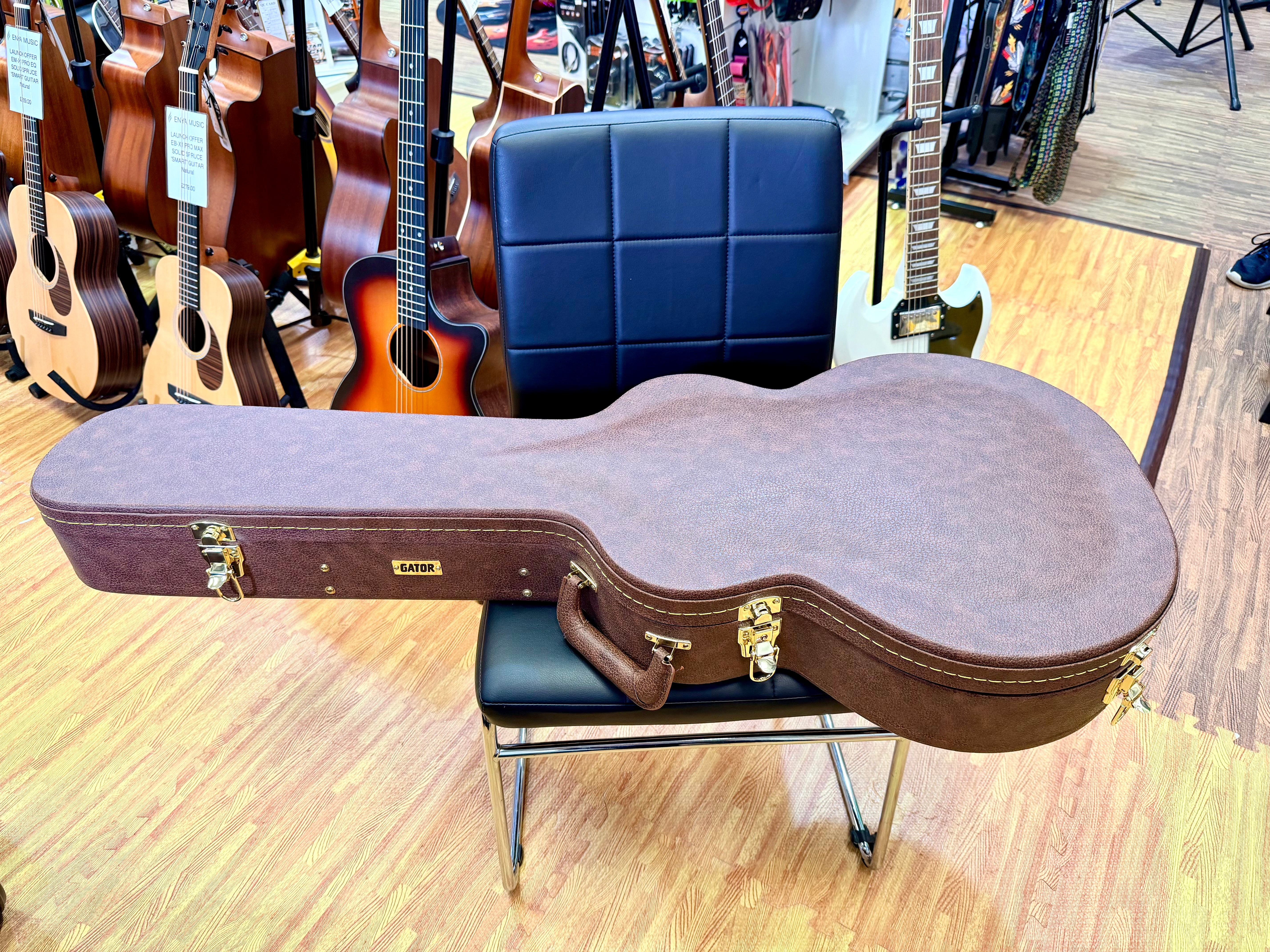 ✨2018✨ Epiphone Riviera Custom P93 Wine Red Bigsby P90 + New Gator Hard Case!