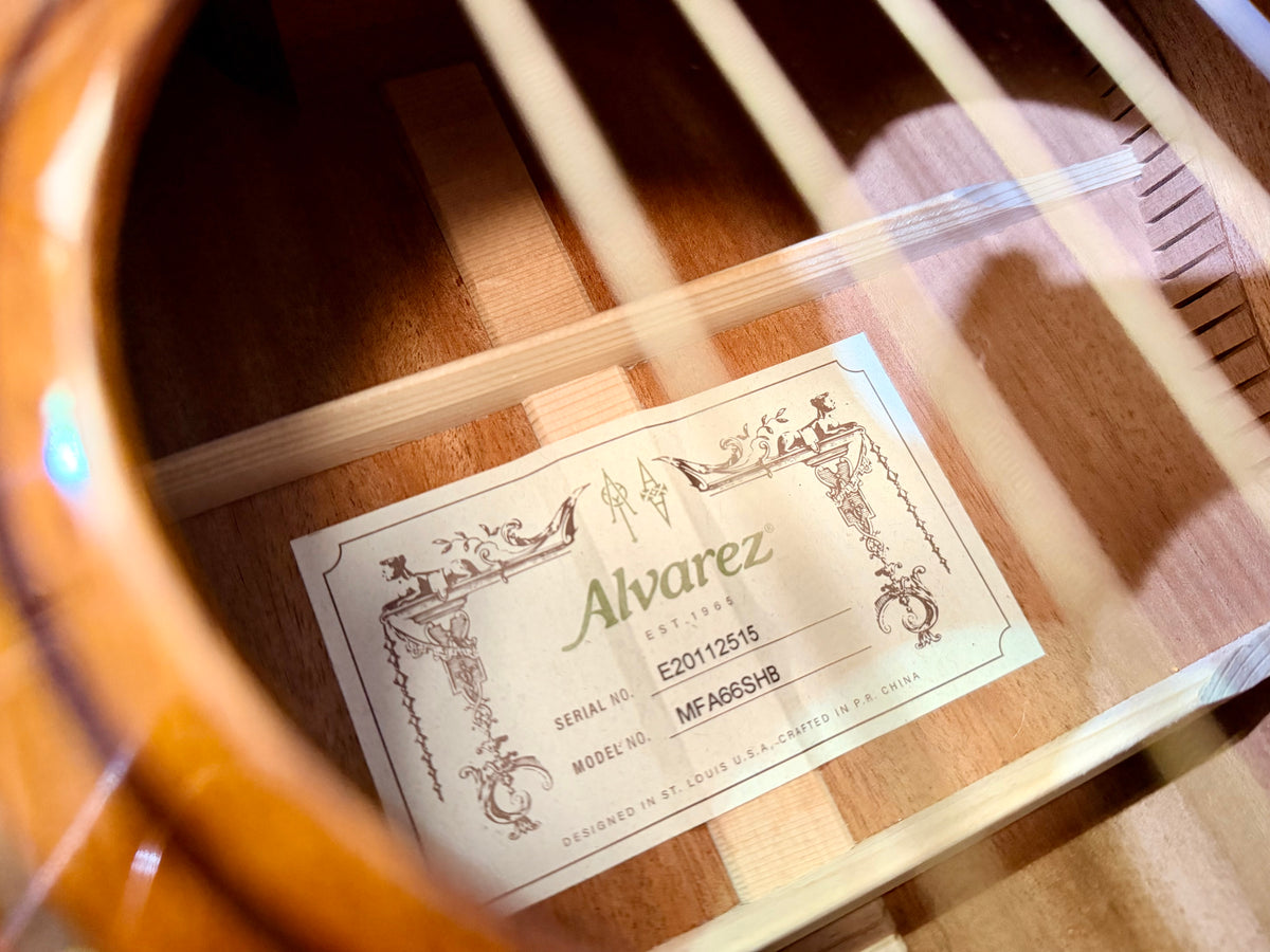 π2020π Alvarez MFA66SHB Masterworks OM Folk Acoustic Guitar~ Shadowburst!