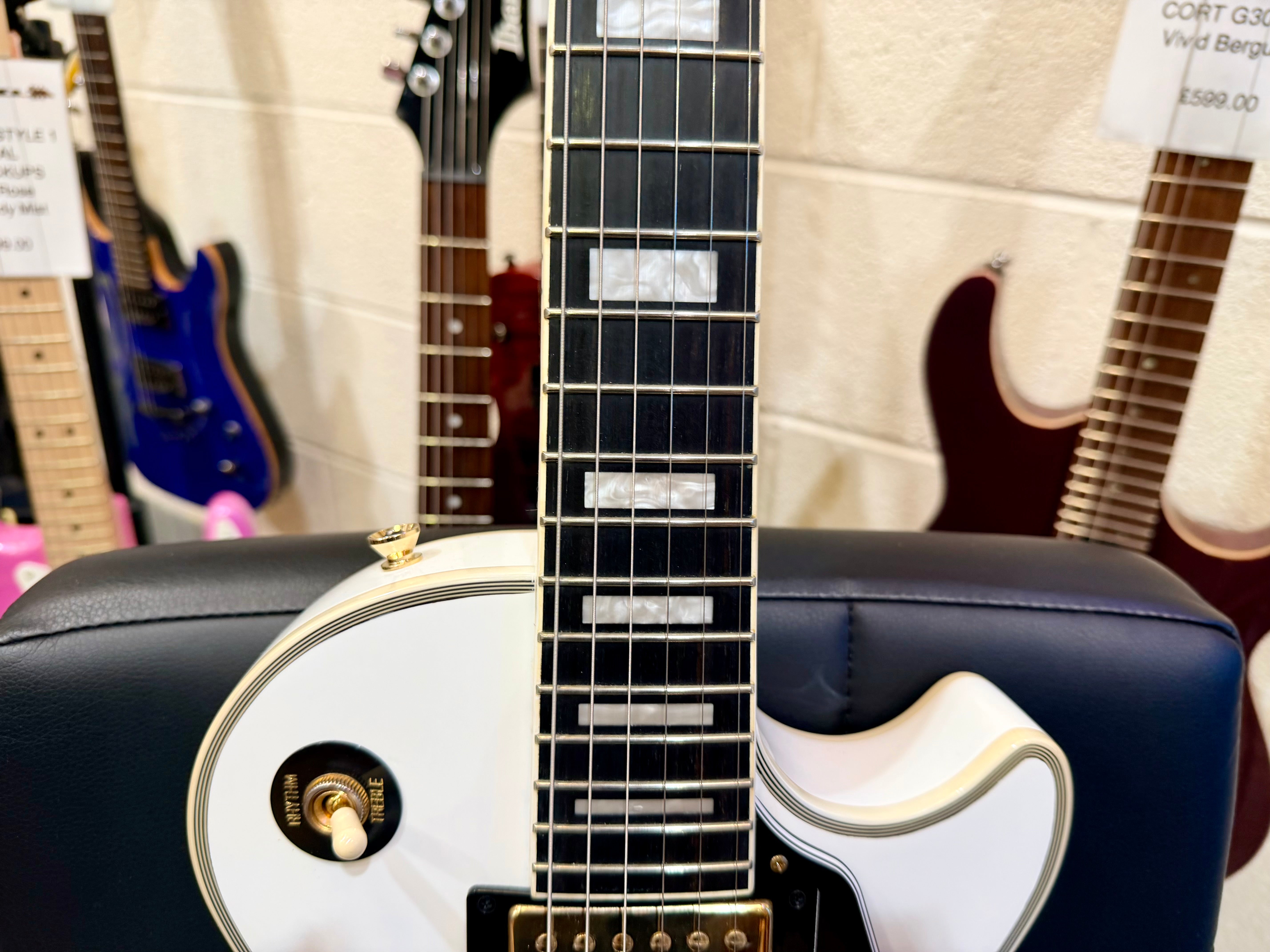 ⚡️MINT 2021⚡️ Epiphone Les Paul Custom Guitar~ Alpine White~ Inspired By Gibson!
