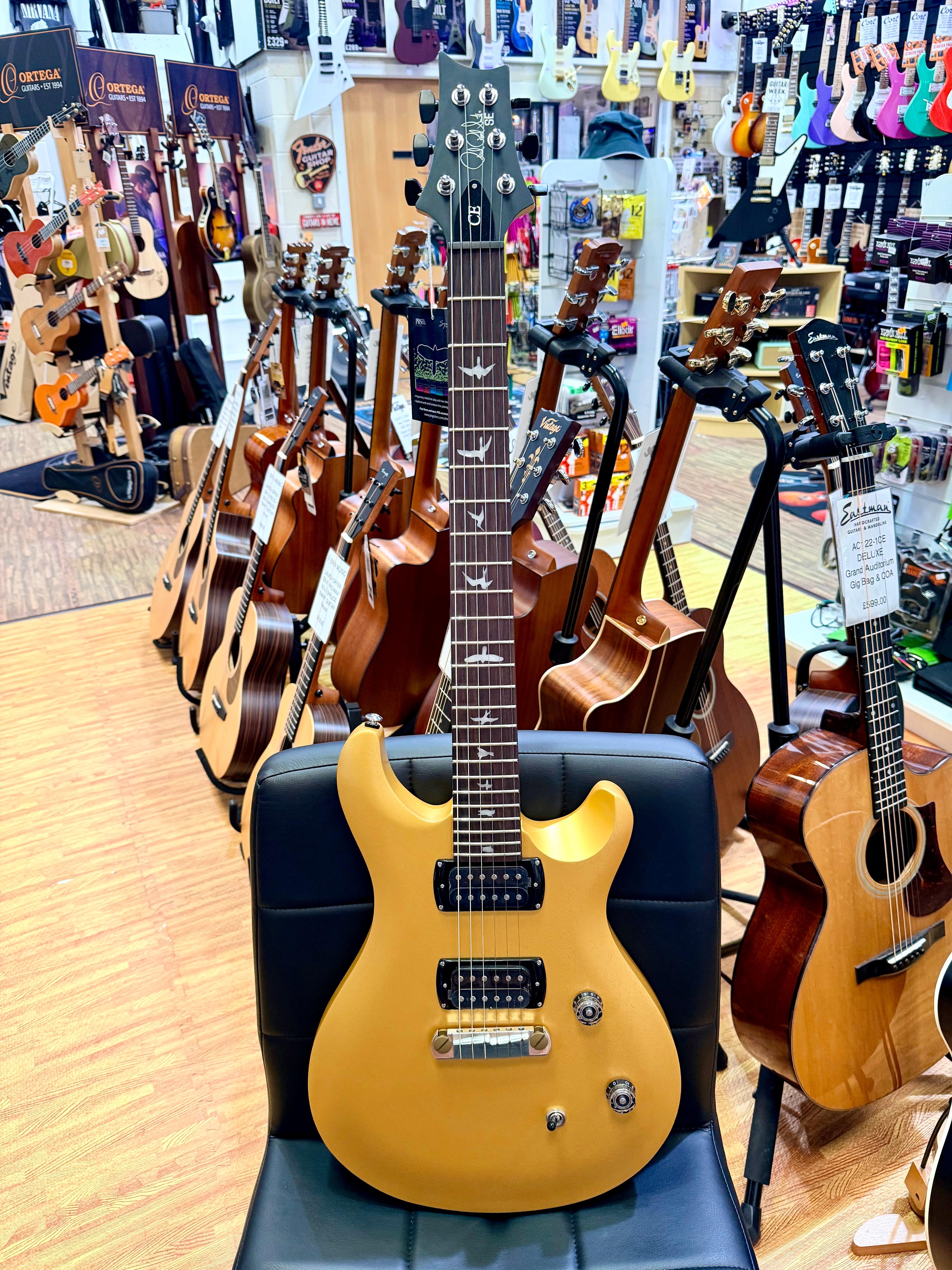⚡️ NEW 2026 ⚡️ PRS SE CE24 Standard Stoptail~ Metallic Gold Satin CE 24~ Gig Bag