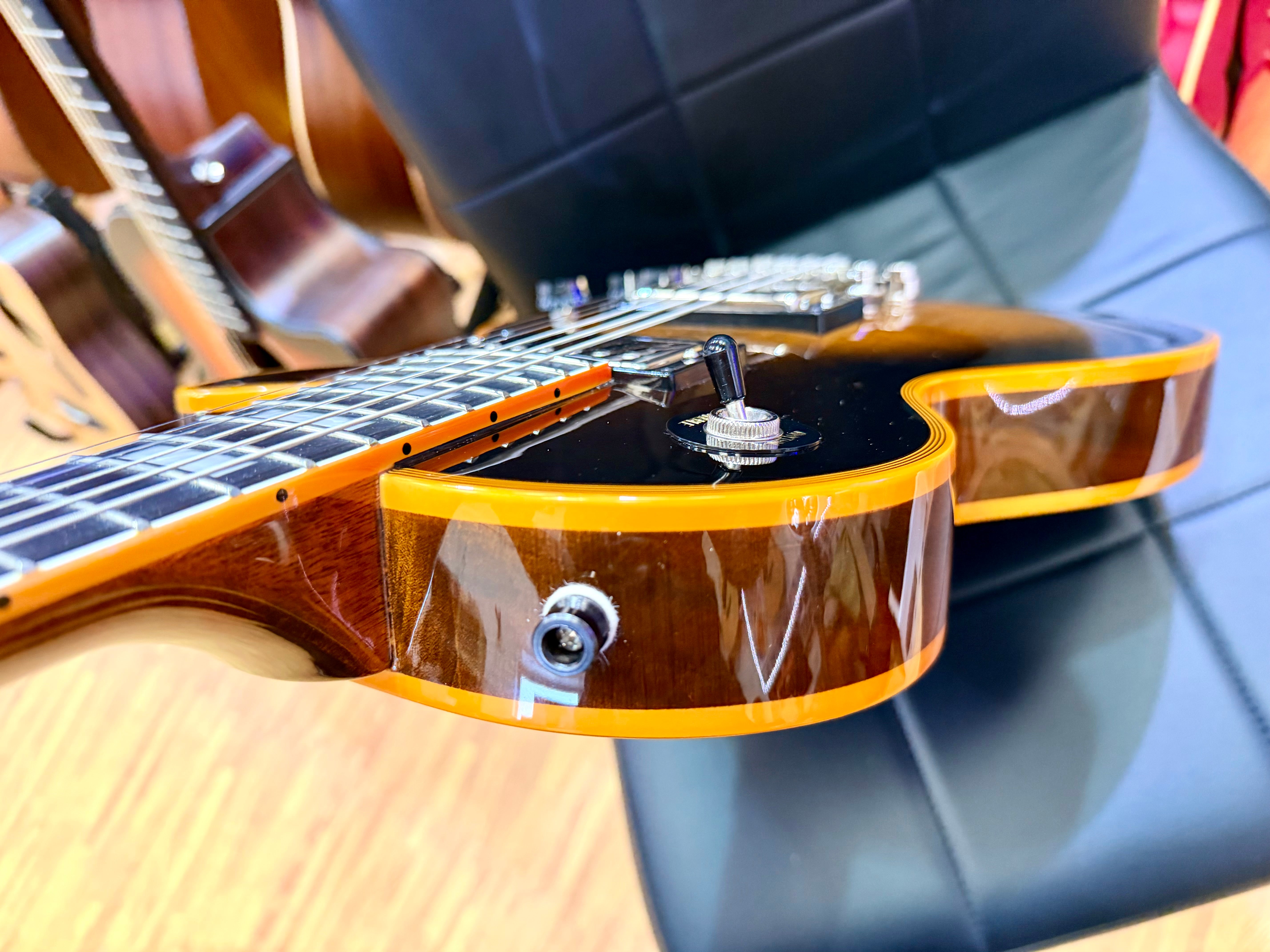 π₯2025π₯ Epiphone Les Paul Custom Widow Orange Burst~ Inspired by Gibson + Bag!
