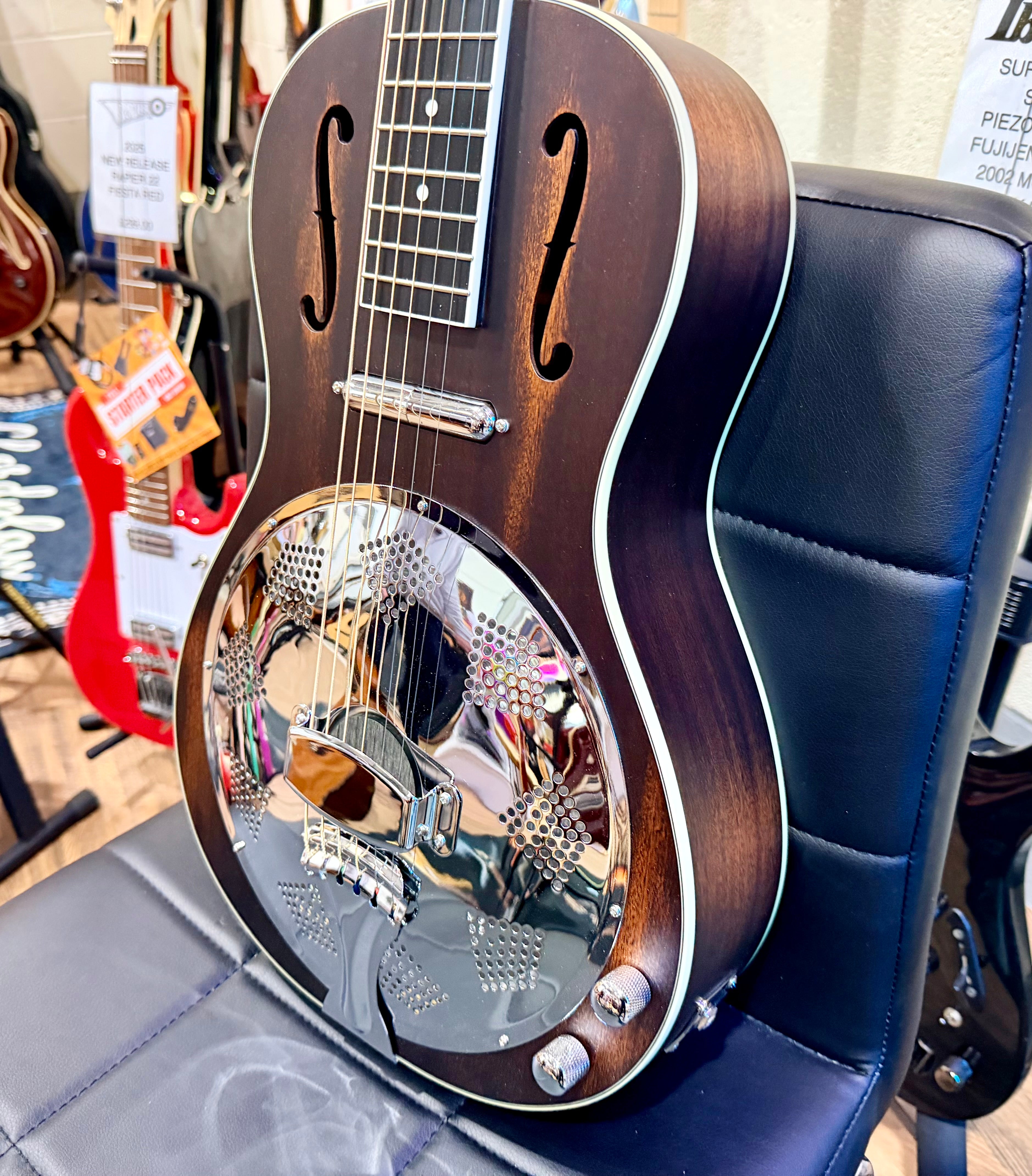 🥃 WHISKEY BURST 🥃 Ortega RRG30E-WB Resonator Guitar~ Electro-Acoustic~ NEW!