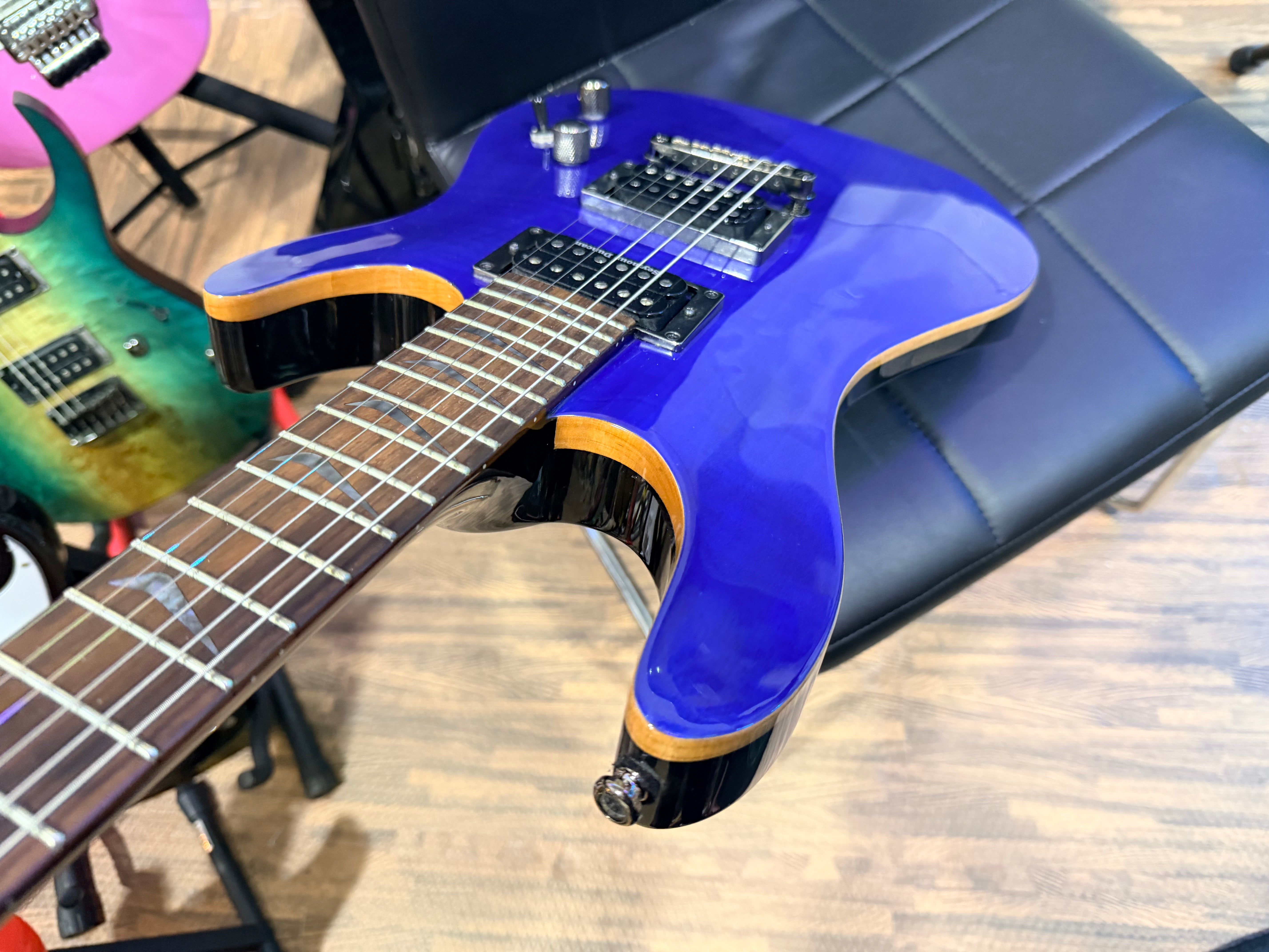 🔥KOREA 2015🔥 Cort KX Custom Electric Guitar~ Flamed Maple Trans Blue~ Rare!