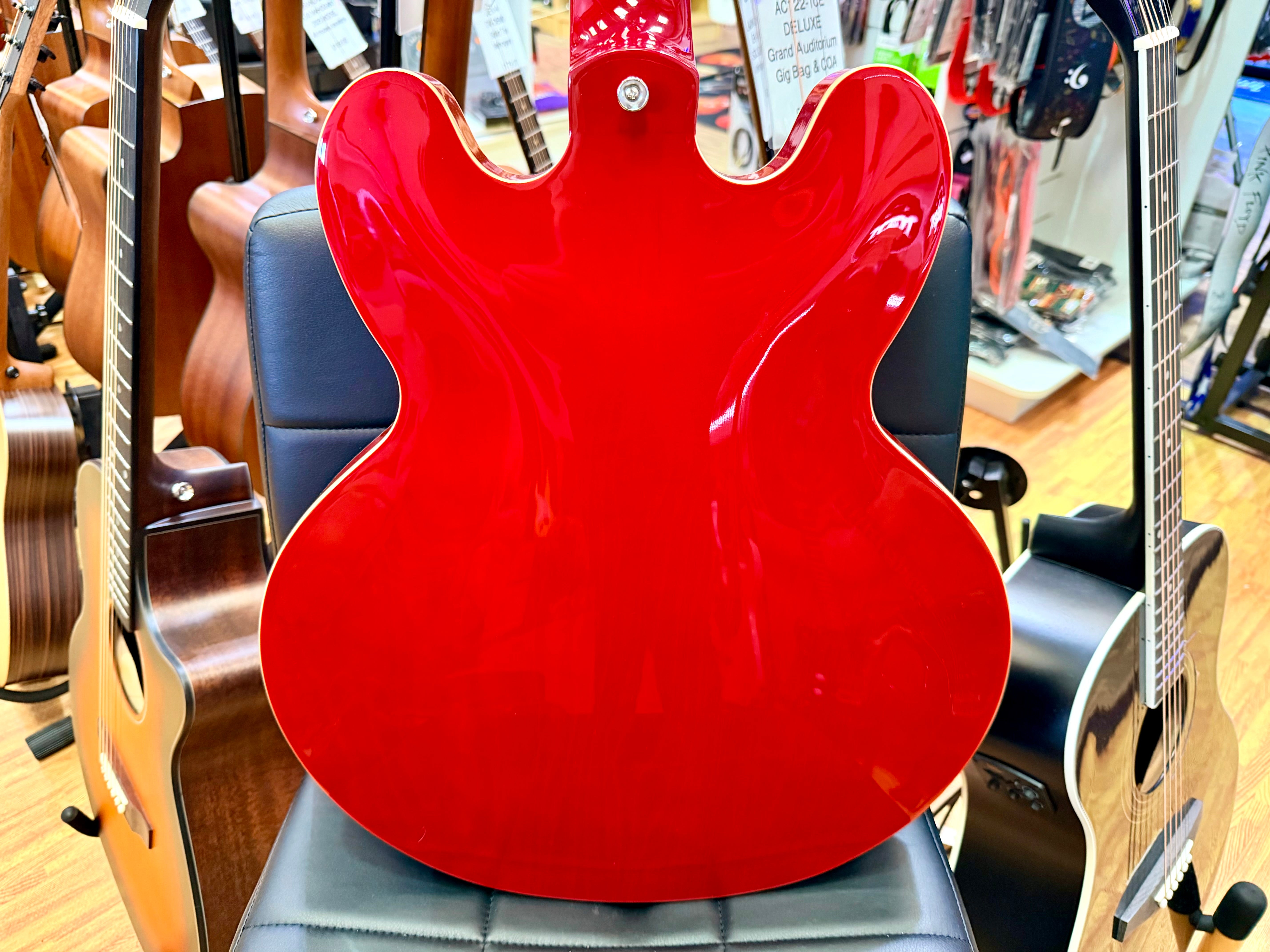 🍒LATEST 2026🍒 EKO Fusion Cherry Red Semi-Hollow Electric Guitar~ 335 Style!