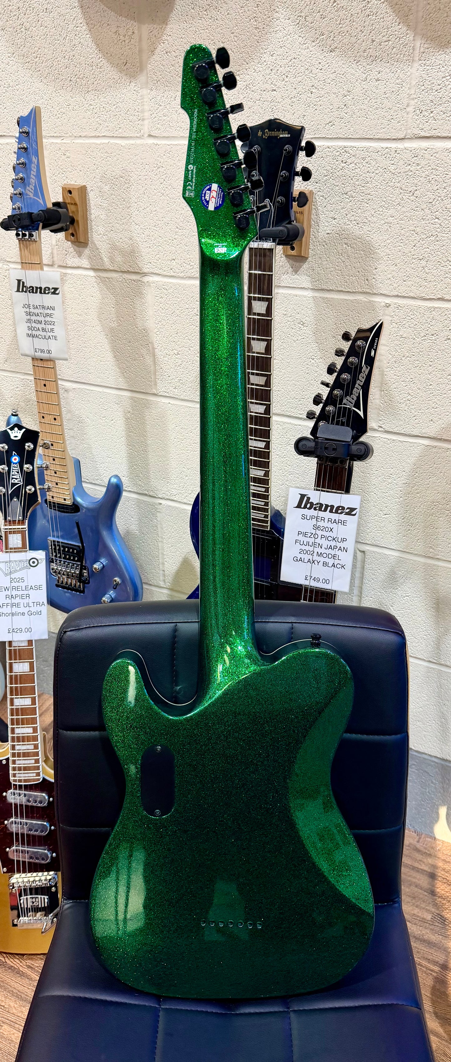 š„MINTš„ ESP LTD SCT-607 Baritone 7 String~ Stephen Carpenter Green Sparkle + Case