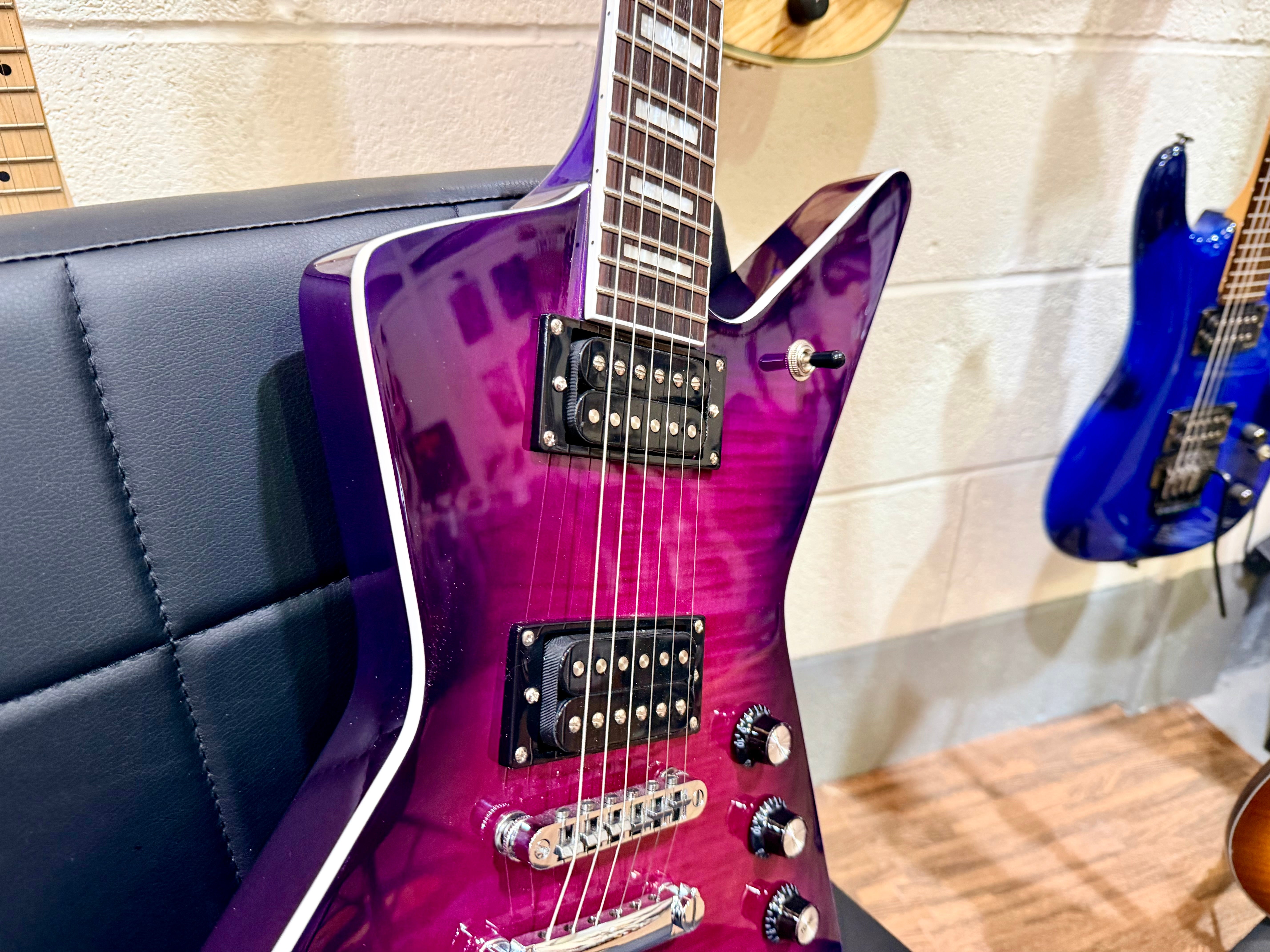 🔥2024🔥 Westcreek Destroyer Electric Guitar~ Explorer Body Shape~ Purple Burst!
