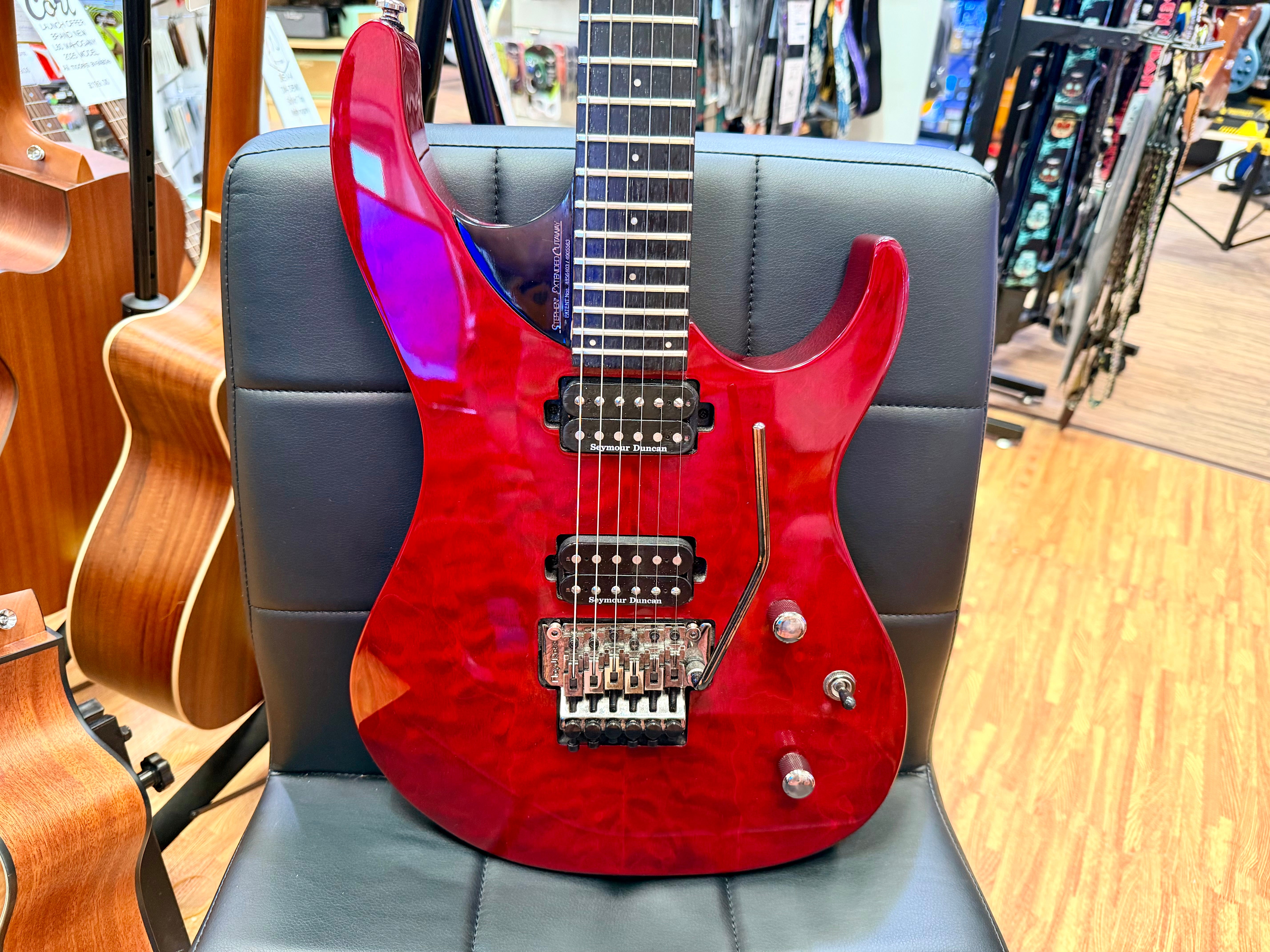🔥RARE🔥 Washburn Parallaxe PXS10FRQTR Floyd Rose~ Seymour Duncan~ 2014~ Red