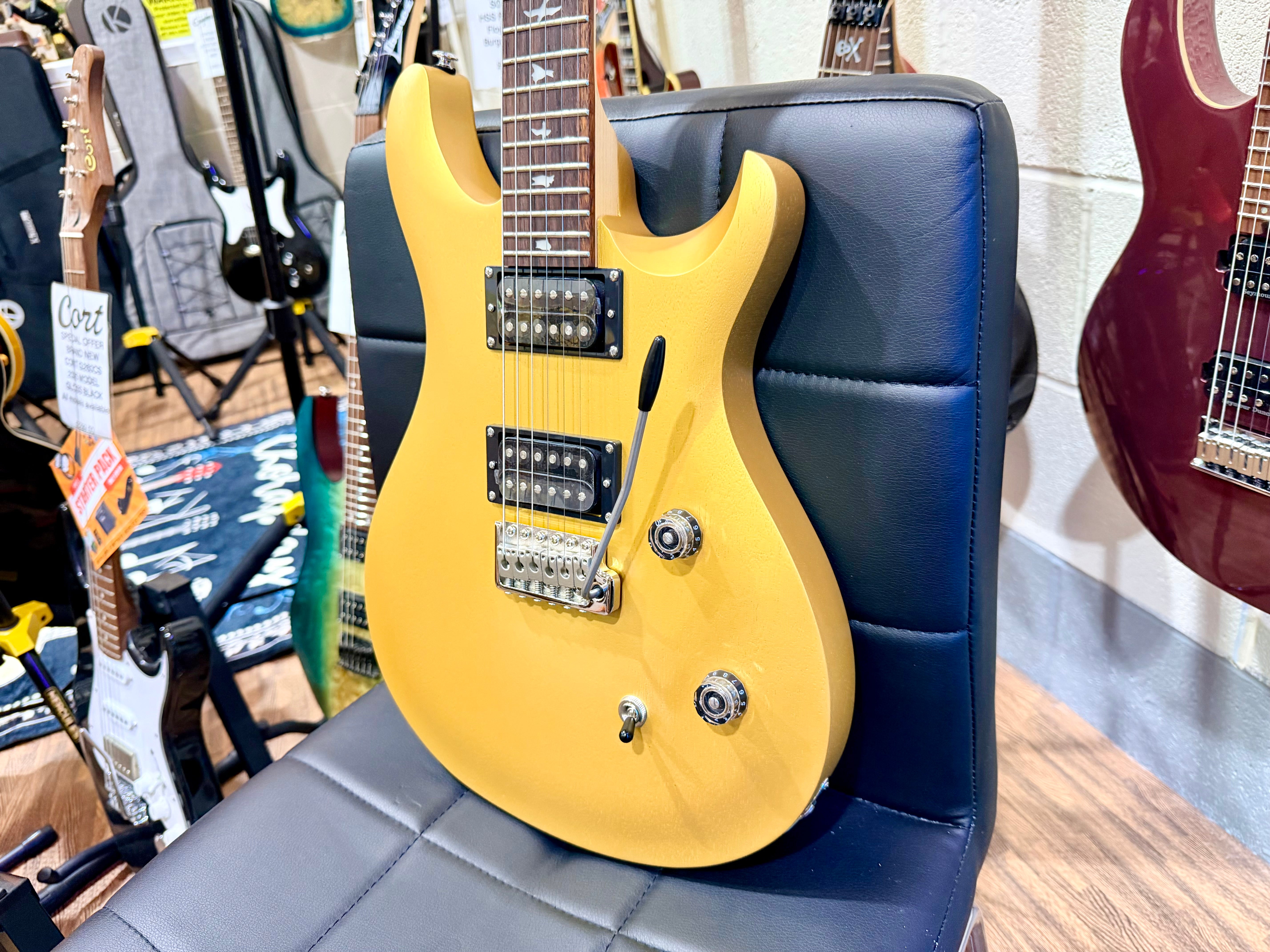 🌟NEW🌟 PRS SE CE24 Standard Satin~ Metallic Gold Electric Guitar~ Latest Model!