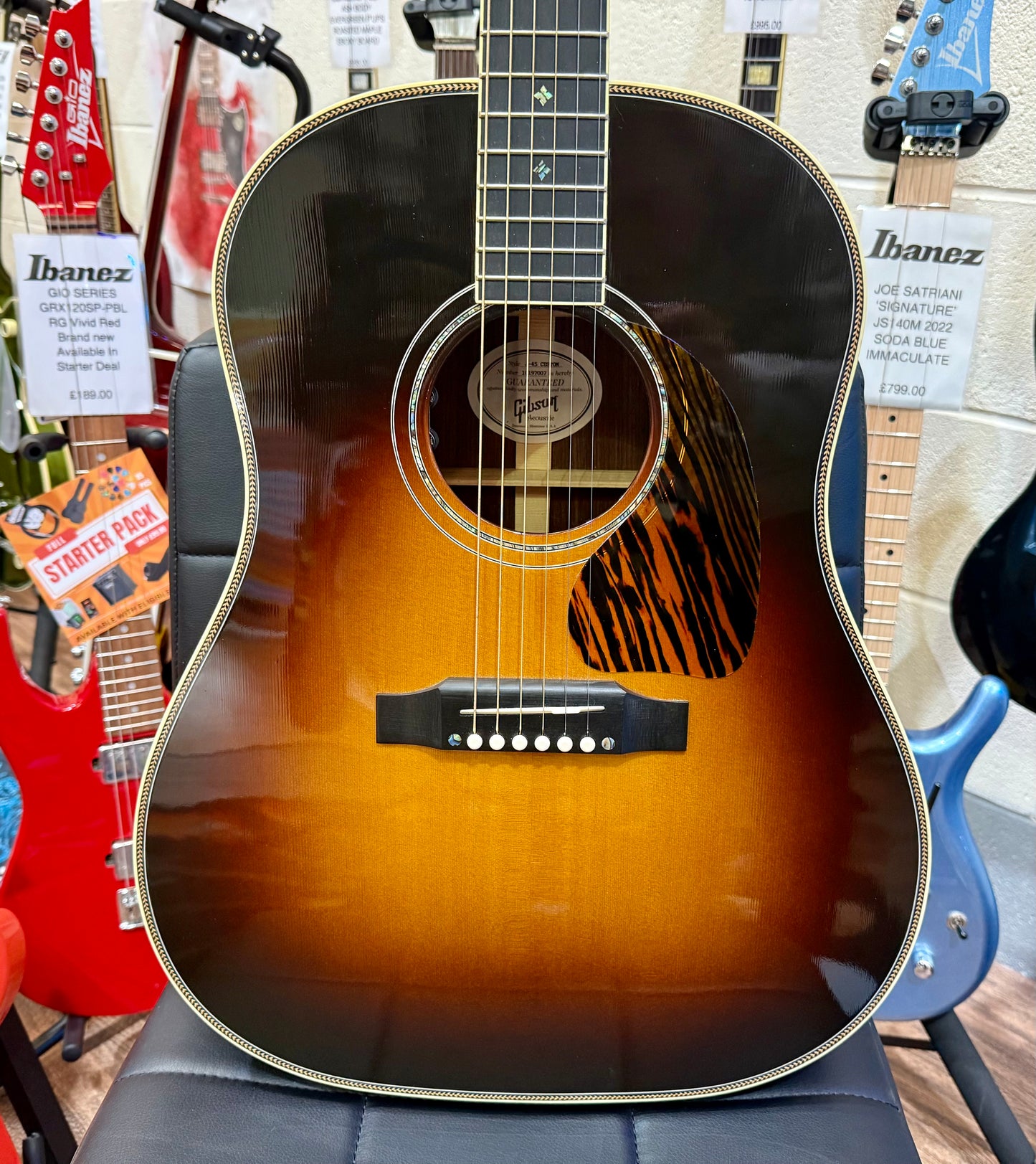 🔥2017 USA🔥 Gibson J45 Custom Electro Acoustic Guitar~ Hard Case~ REPAIRED!
