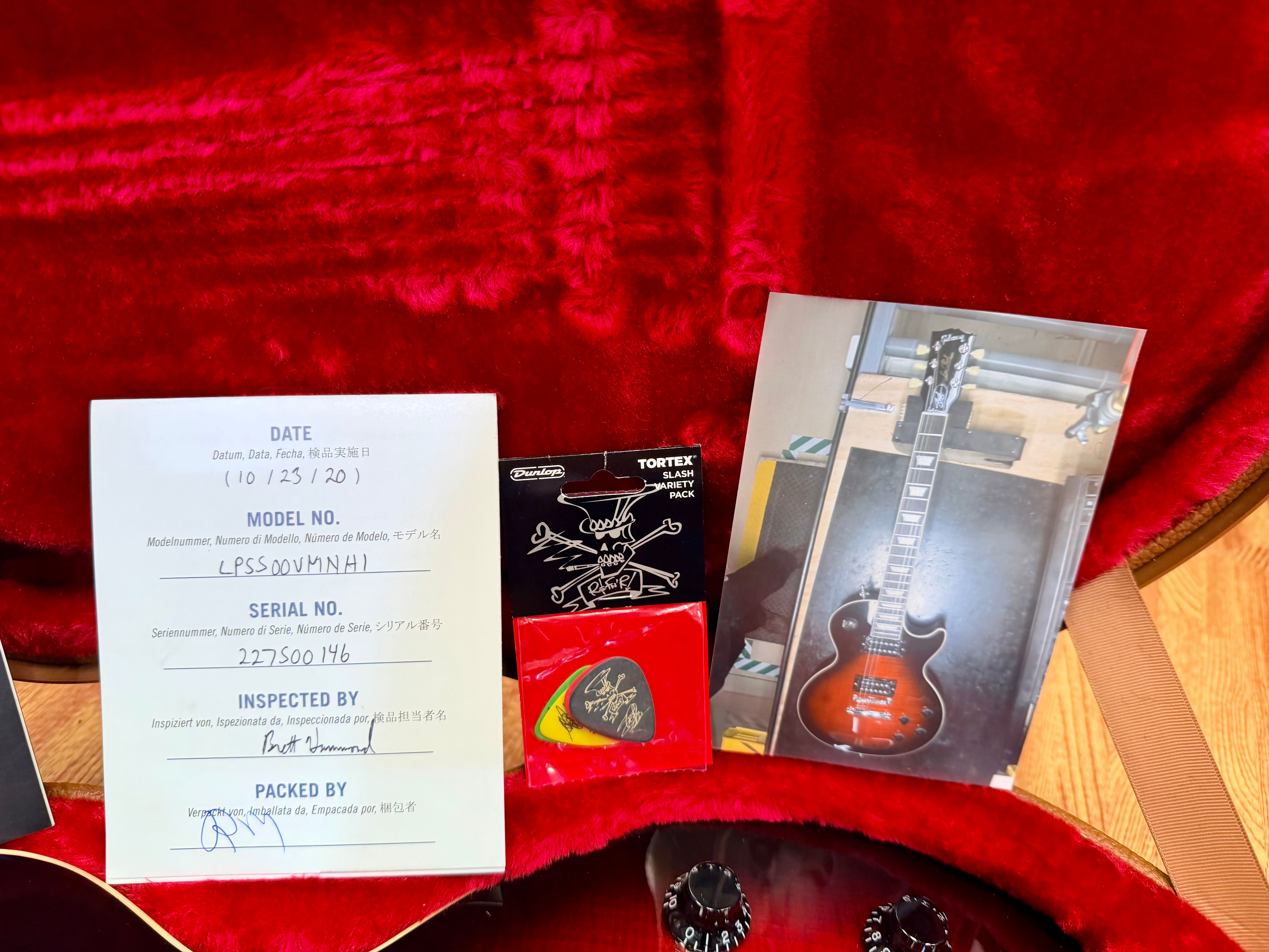 🔥2022🔥 Gibson Les Paul Standard Slash~ Vermillion Burst Limited Edition + Case