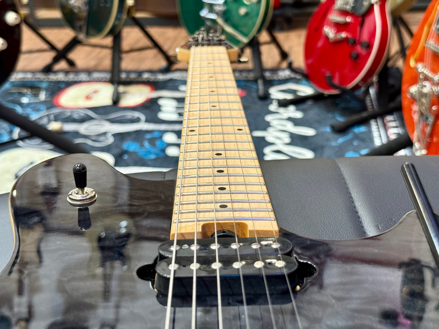 ๐ธ2014๐ธ EVH Wolfgang Standard~ Quilted Trans Black Guitar~ Van Halen~ Floyd Rose