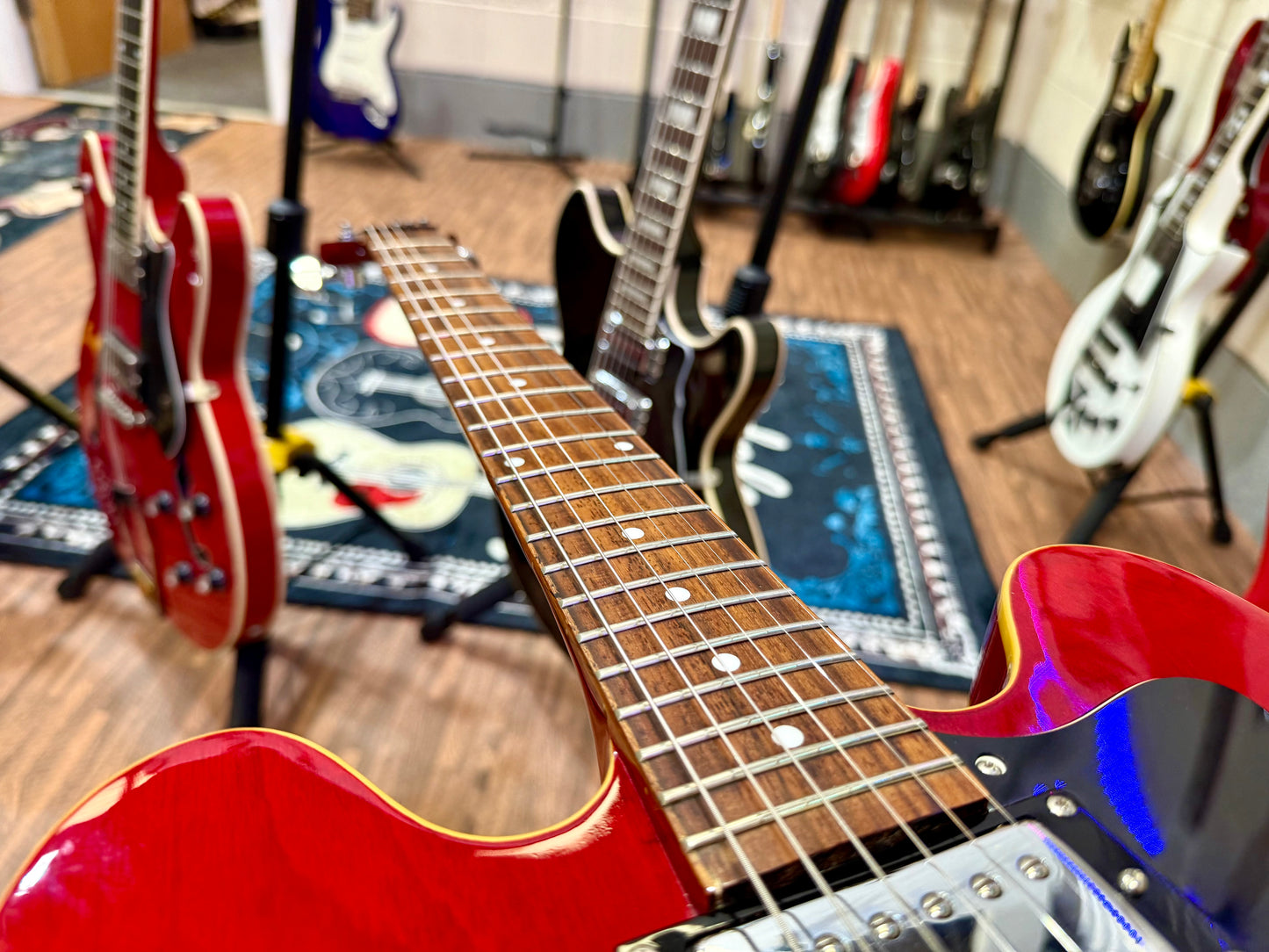 🎸LOVELY🎸 Tanglewood TH-502 CH~ Semi-Hollow Electric Guitar~ Cherry Red!