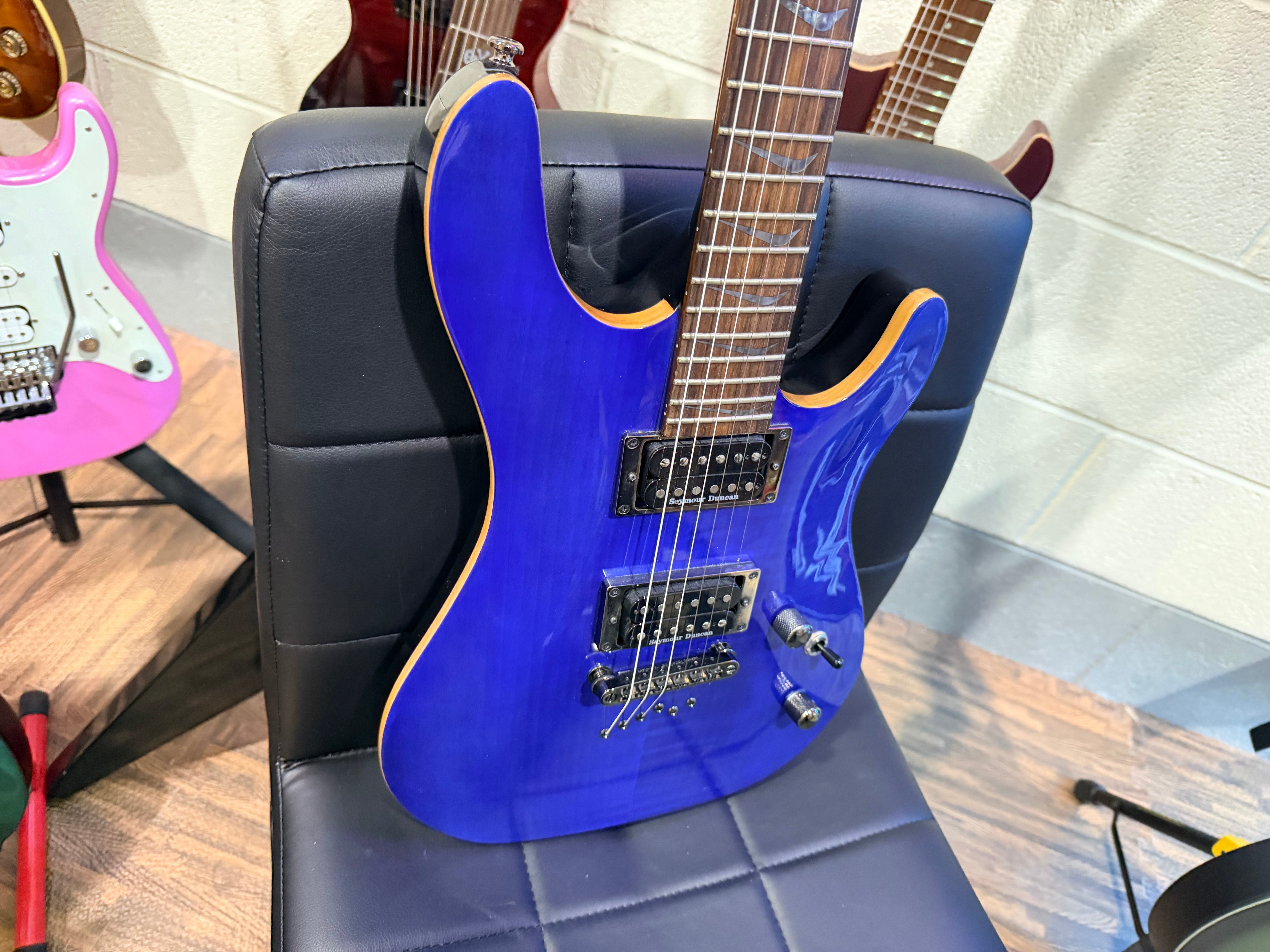 🔥KOREA 2015🔥 Cort KX Custom Electric Guitar~ Flamed Maple Trans Blue~ Rare!