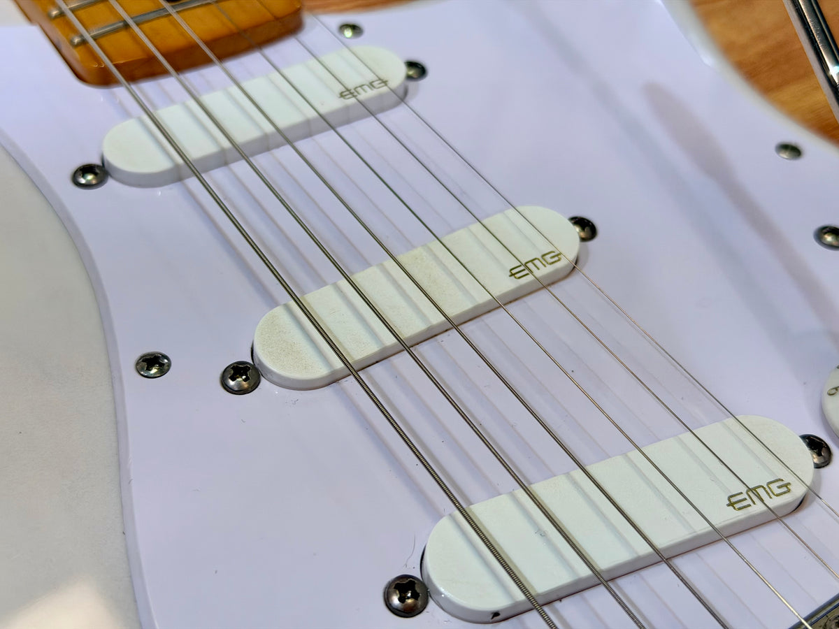🔥EMG ACTIVE🔥 Squier Classic Vibe ‘50s Stratocaster In White Blonde~ EMG SA P’ups