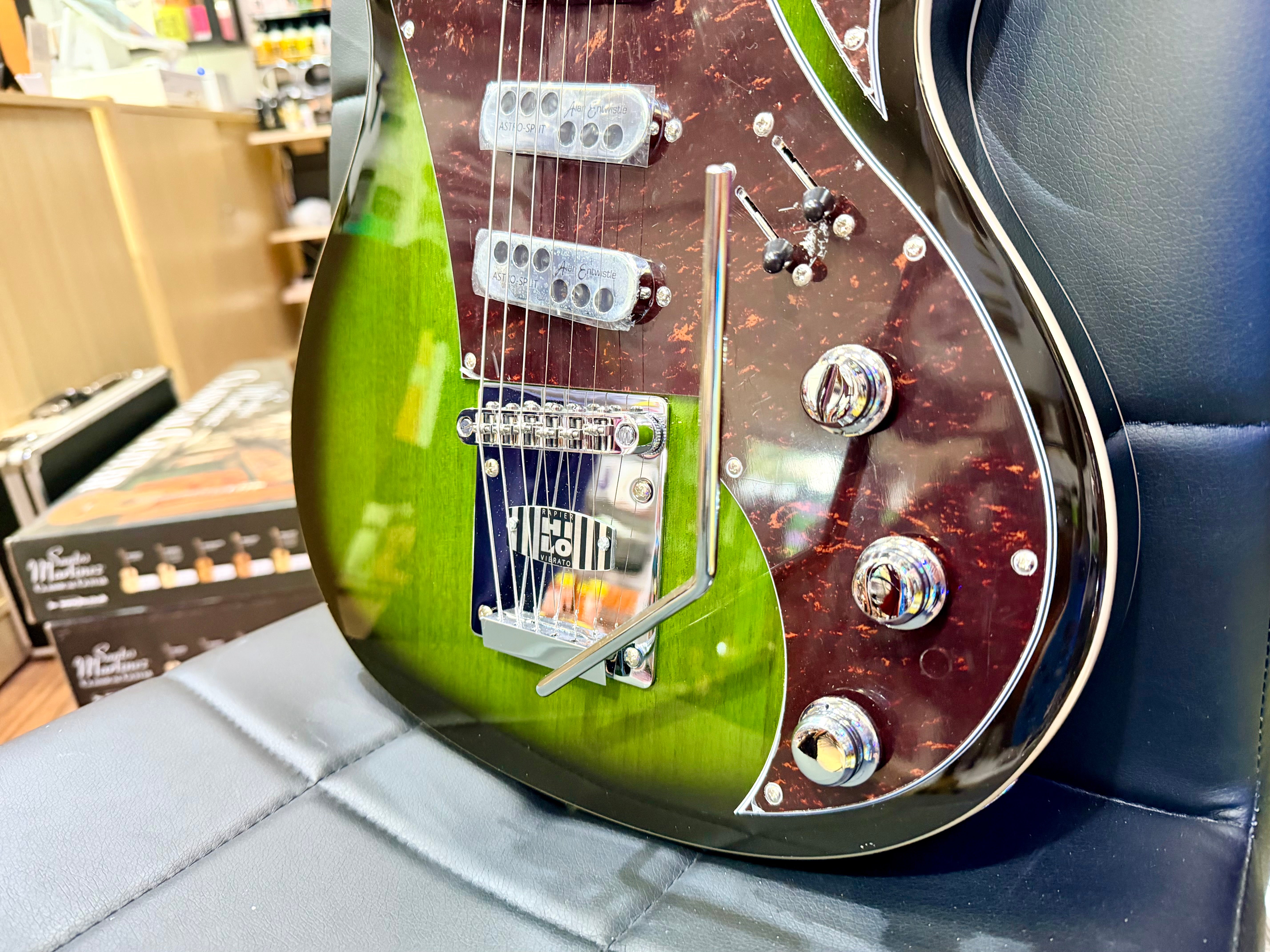 🔥NEW🔥 Rapier Saffire Ultra Electric Guitar~ Greenburst~ Astro-Split Pickups!