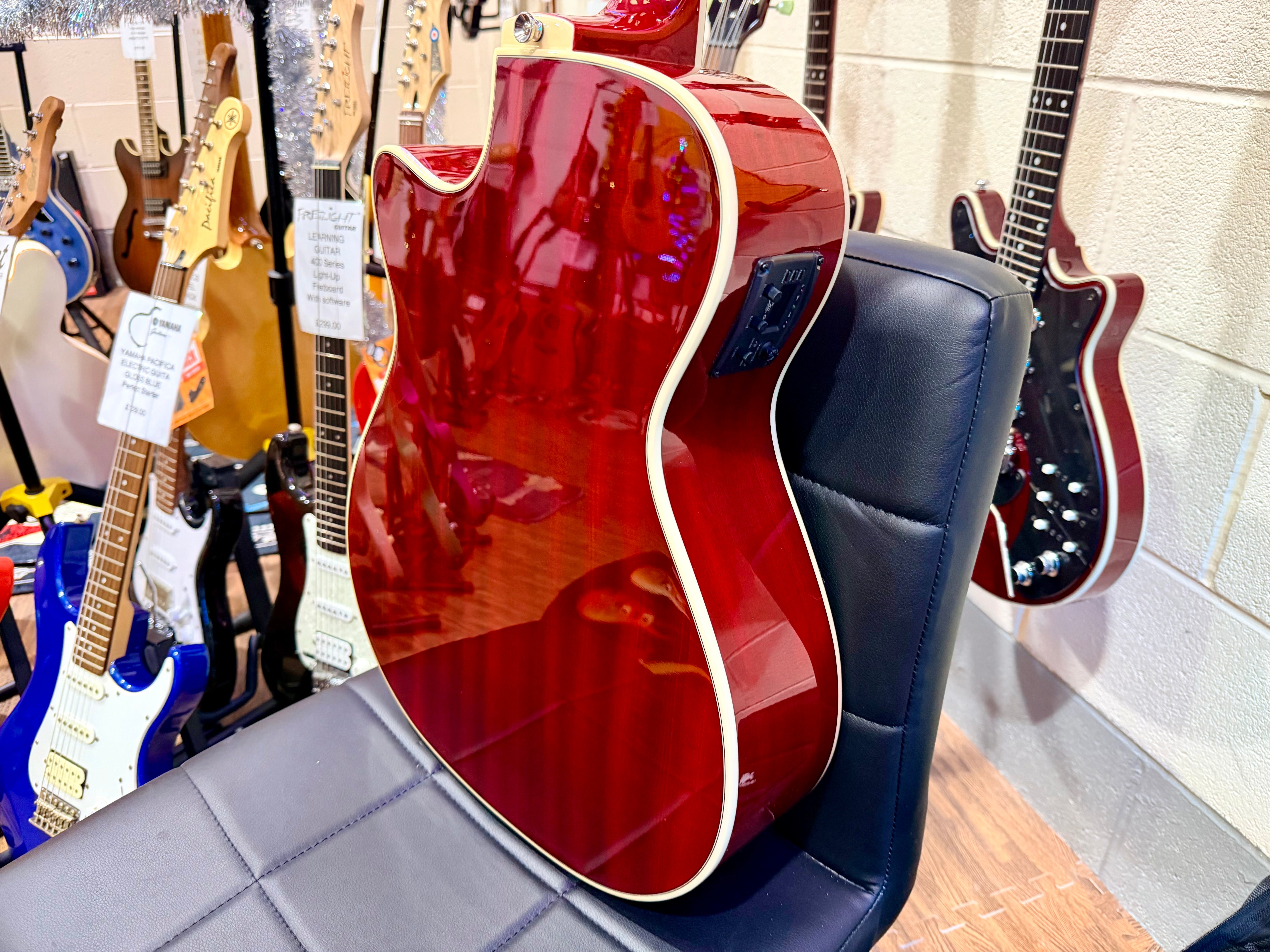 🔥NEW 2026🔥 Eko NXT A100CE Electro-Acoustic Guitar~ See Through Red~ LATEST MODEL