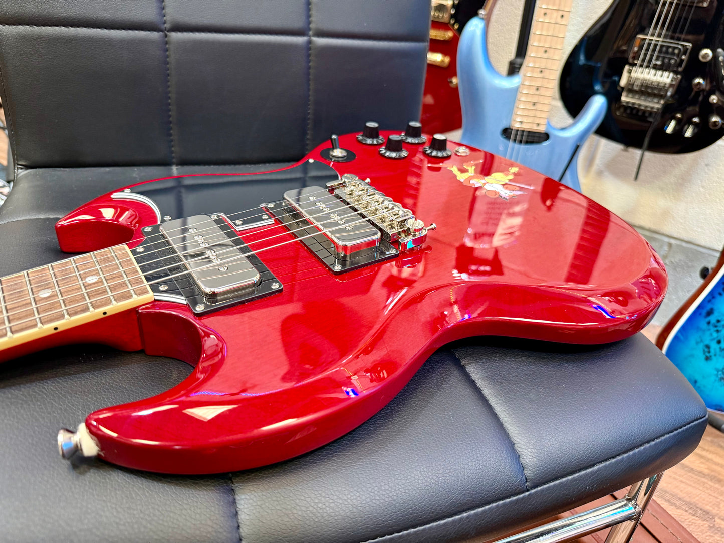 🔥MINT 2022🔥 Epiphone Tony Iommi SG Special P90 ‘Monkey’ Signature + Hard Case!