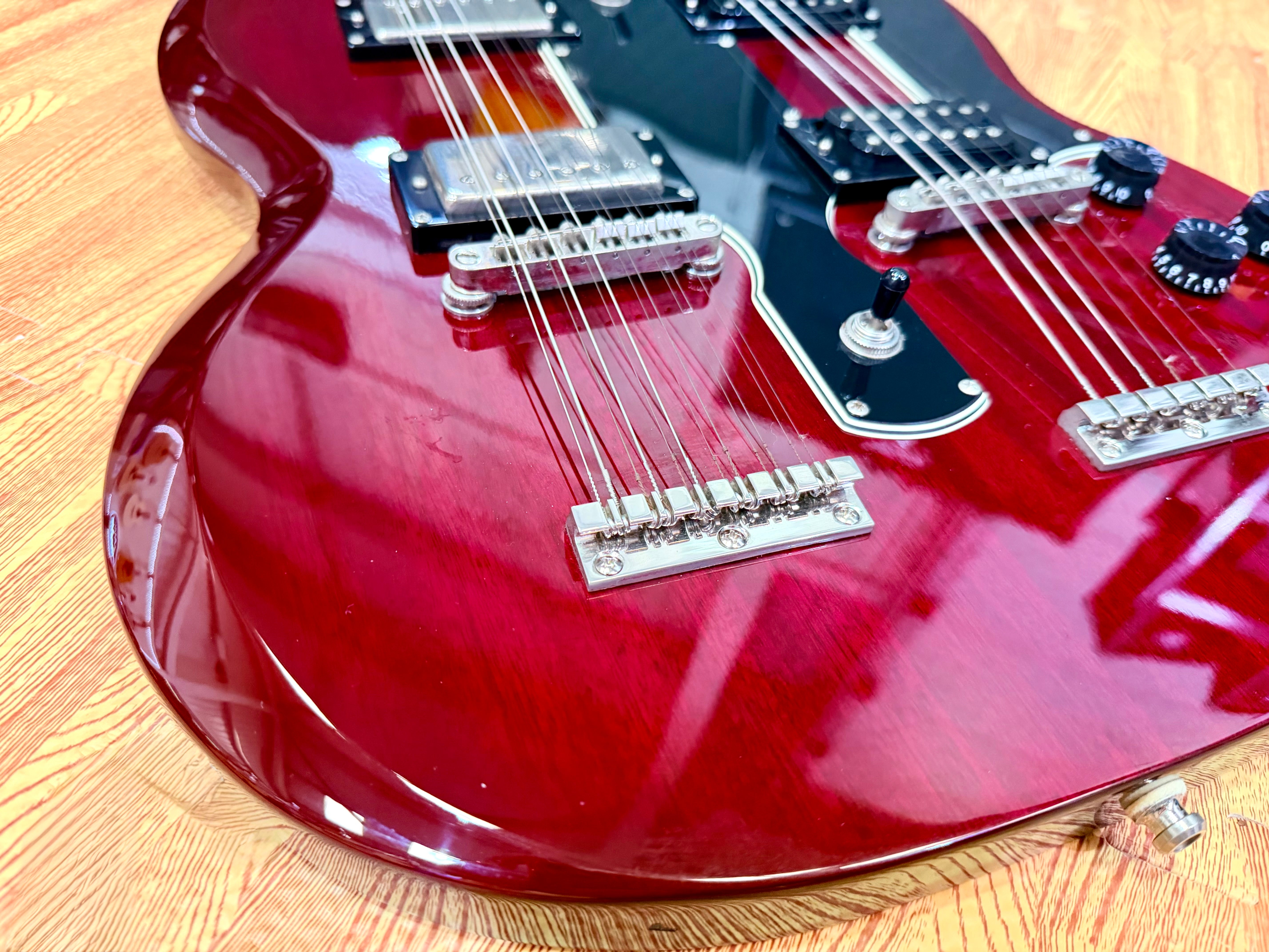 ⚡️RARE⚡️ Epiphone G-1275 Double Neck Cherry~ 2014 Limited Edition 6/12 String!